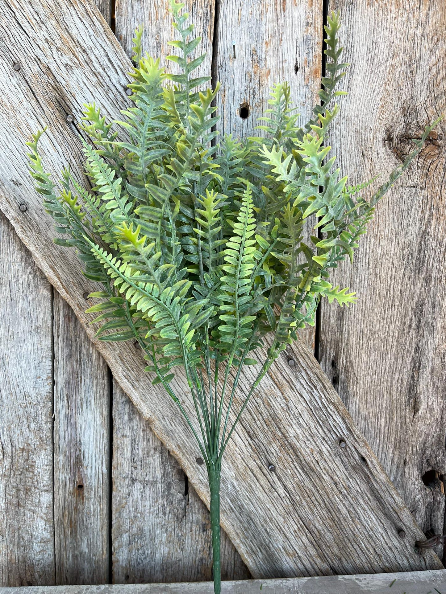 23" Frosted Fern Bush, Artificial Greenery Bush, Spring Fern BUsh