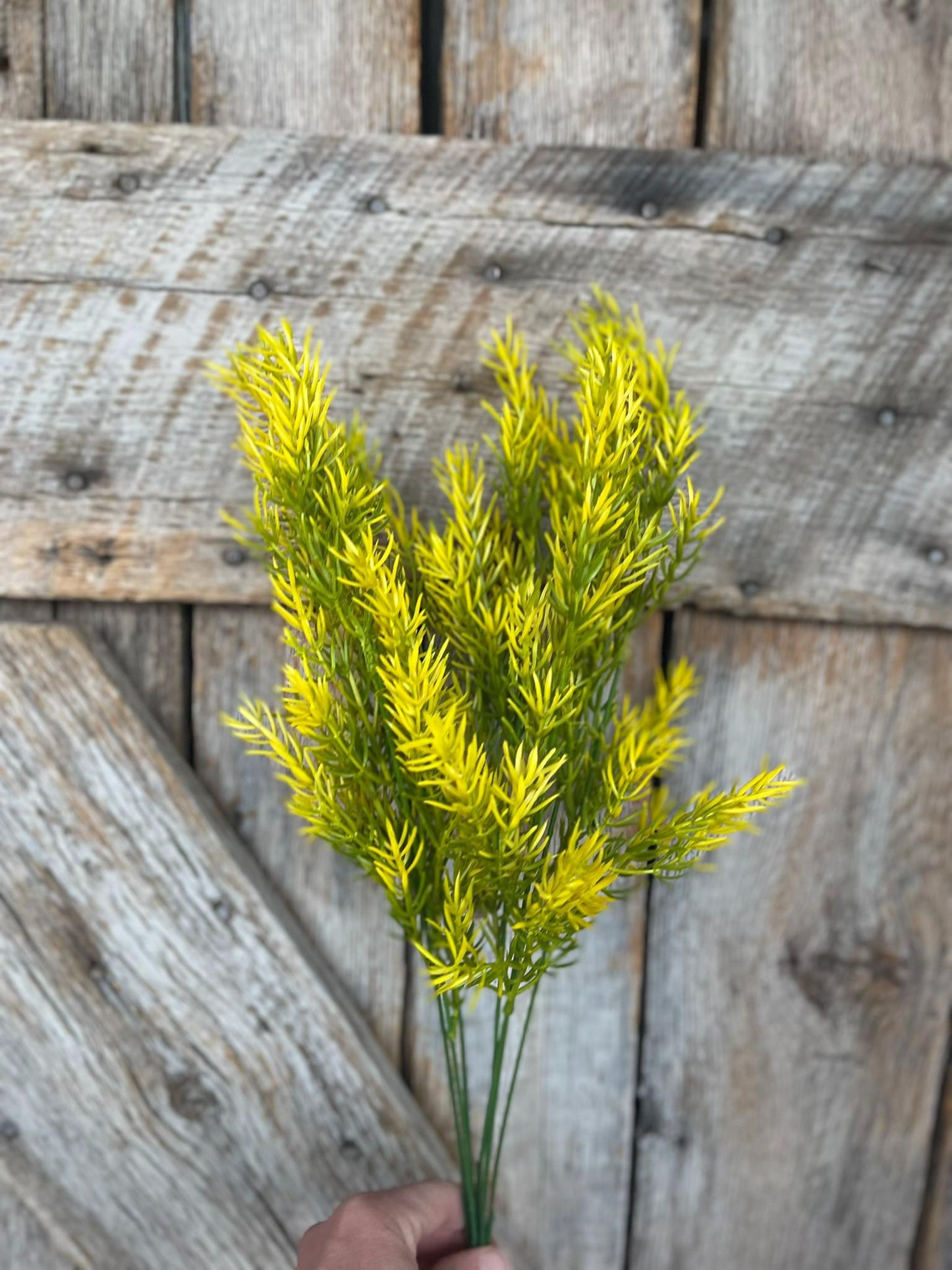 20" Greenery Bush, Yellow Green Rosemary Bush, Artificial Greenery Bush, SPring Greenery Bush, Plastic Greenery Bush, 57183