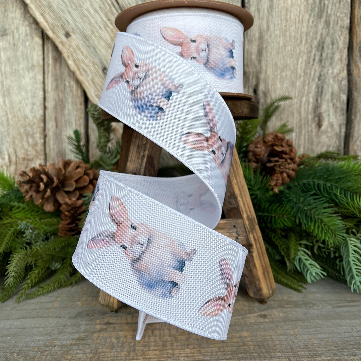 2.5" Easter Ribbon, Rabbit Ribbon, Easter Bunny Ribbon