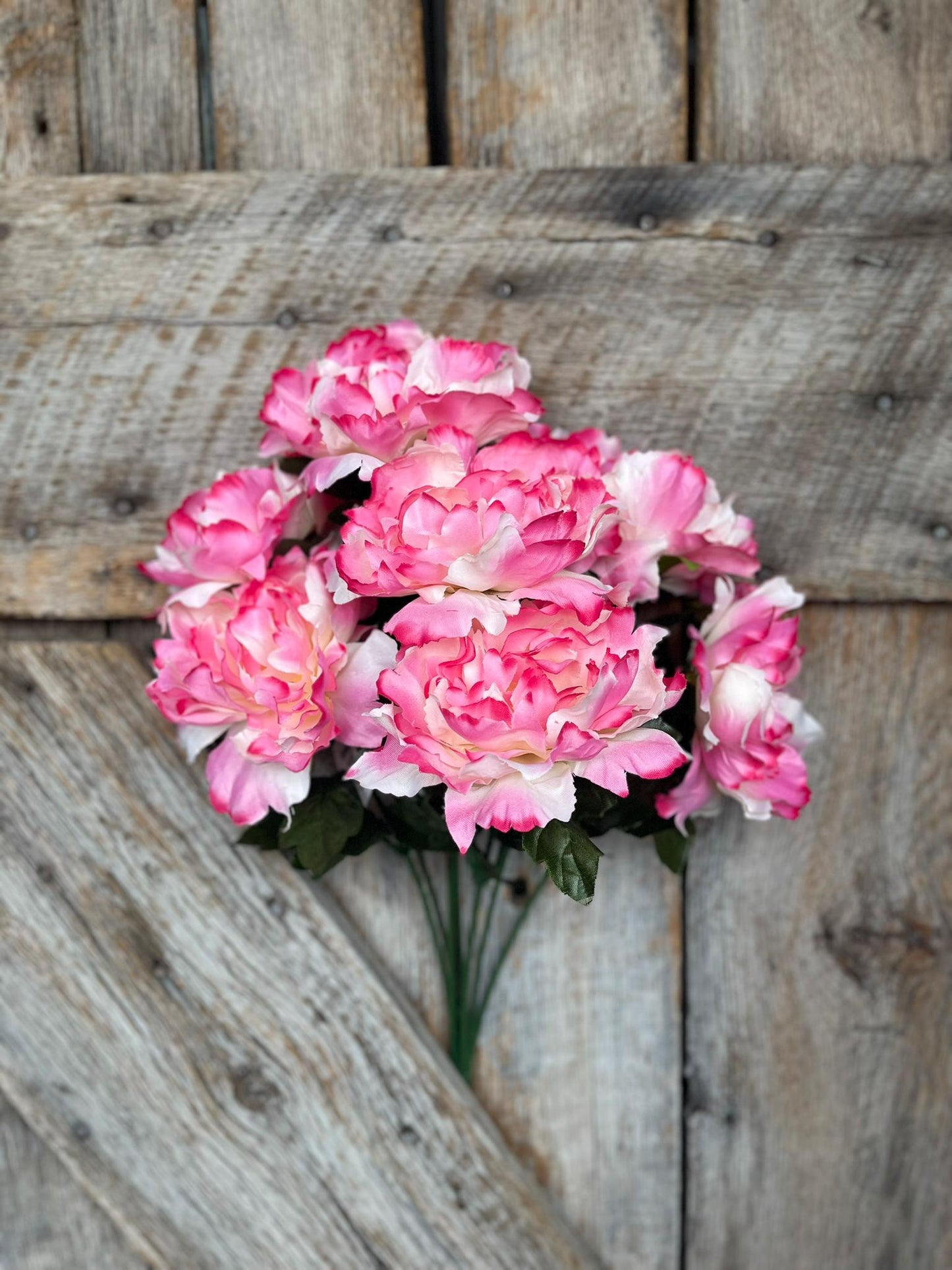 22" Pink Cream Peony Bush, Pink Floral Bush, Artificial Pink Florals, Large Peony Bush, Hot Pink Florals, Wedding Decor, 55935