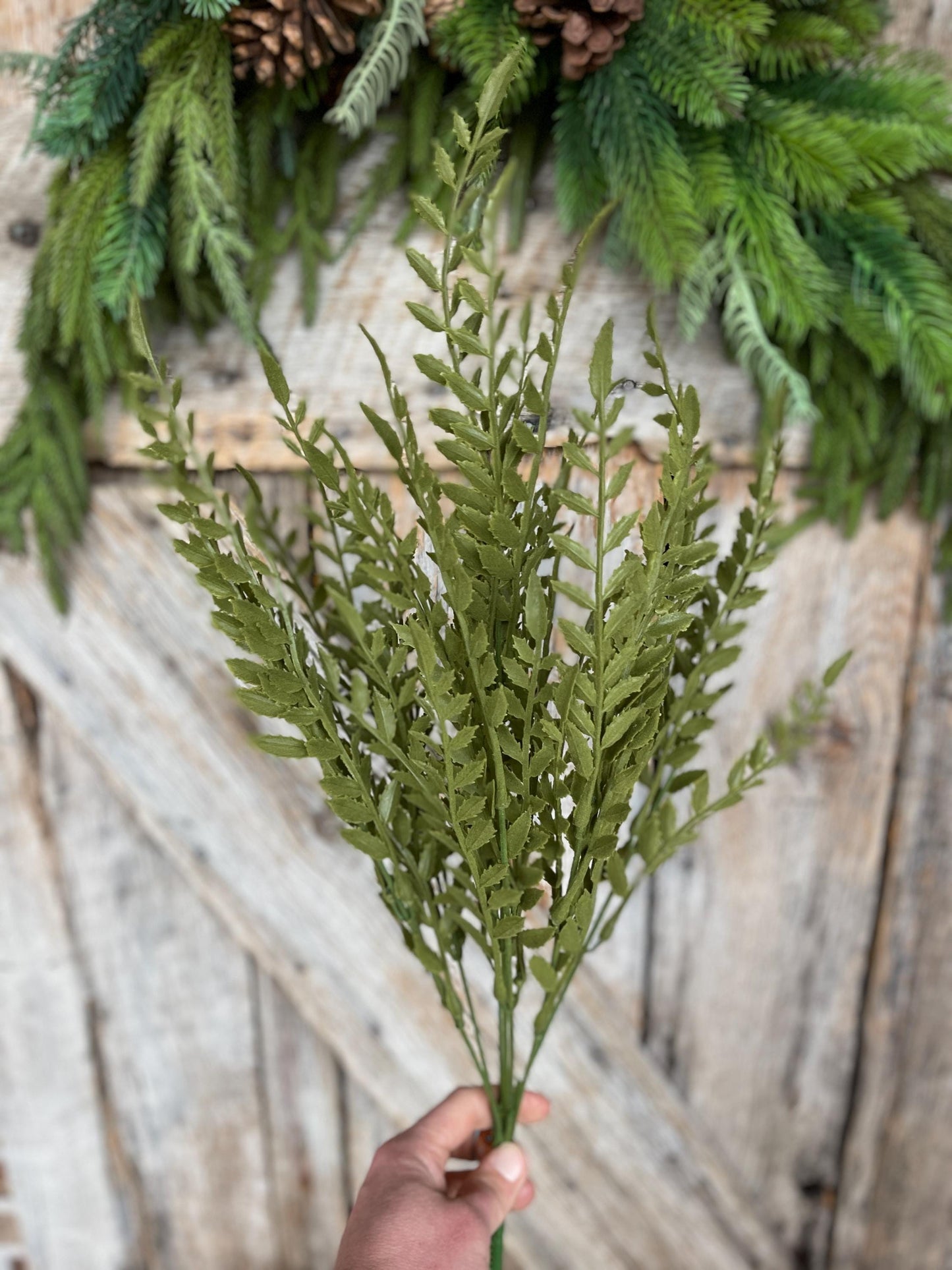 23" Moss Flocked Mixed greenery bush, greenery bush, spring greenery, artificial greenery bush, dark moss greenery, flocked greenery,13626GN