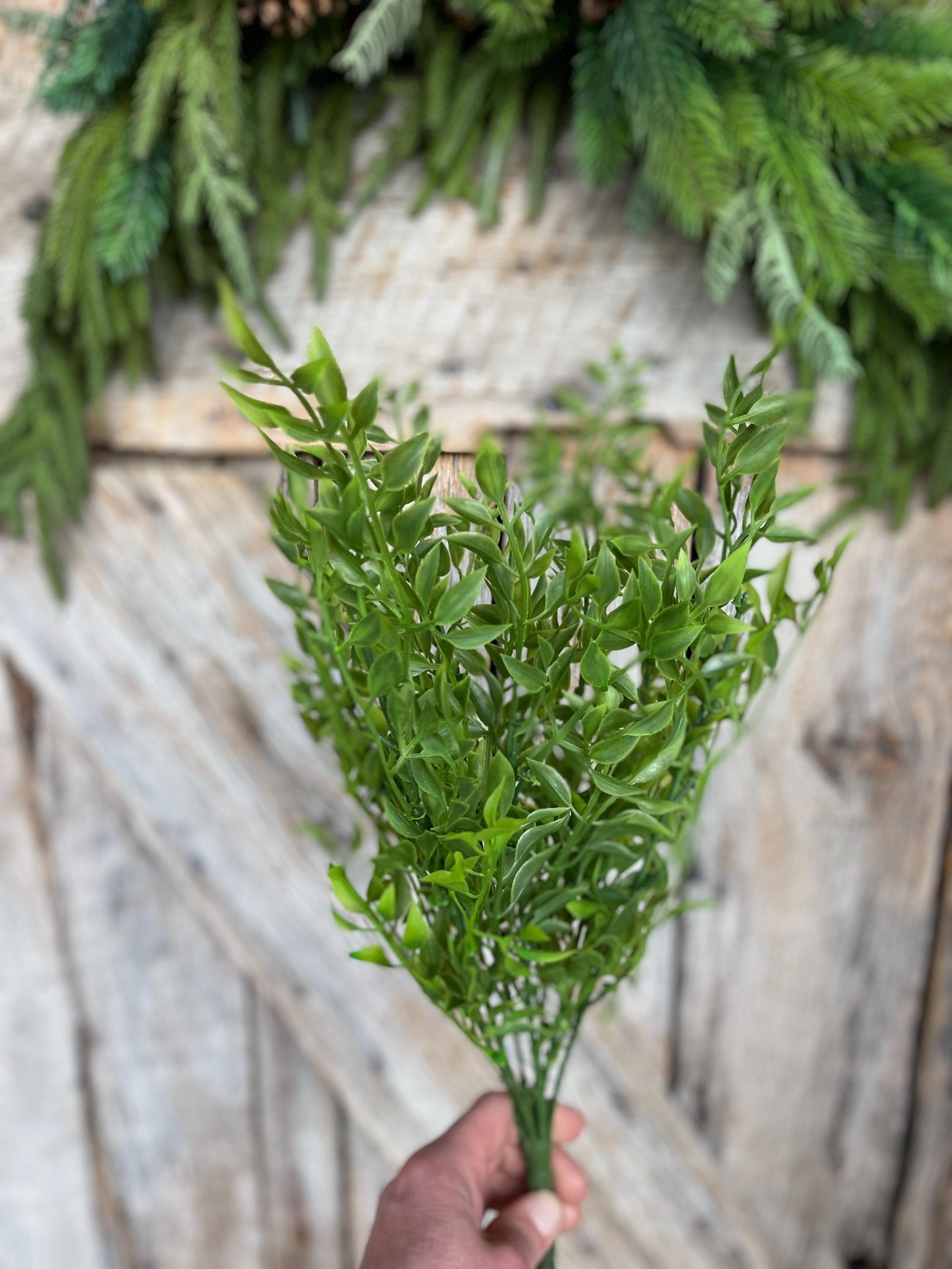 Plastic Greenery Bush, Similax Bush, Wreath Supply