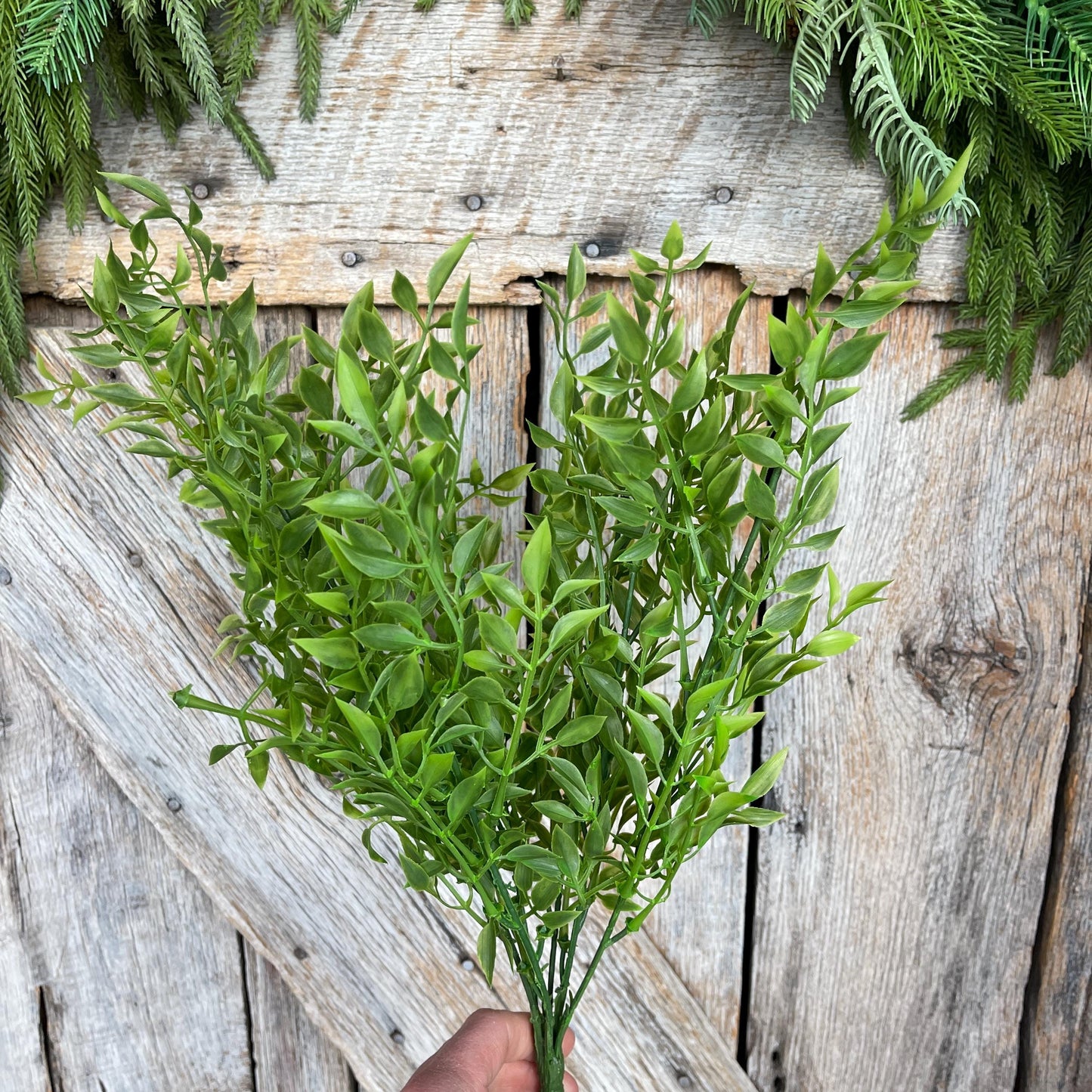 Plastic Greenery Bush, Similax Bush, Wreath Supply