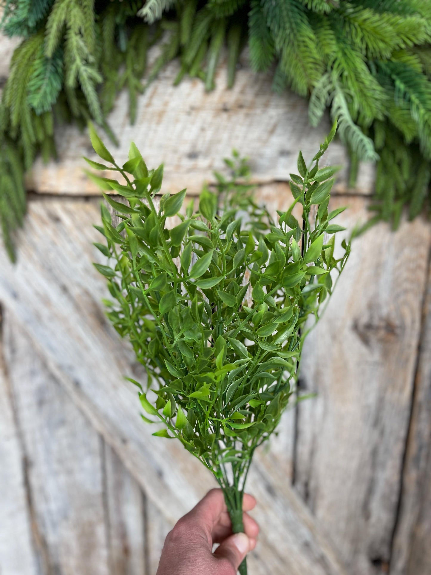 Plastic Greenery Bush, Similax Bush, Wreath Supply
