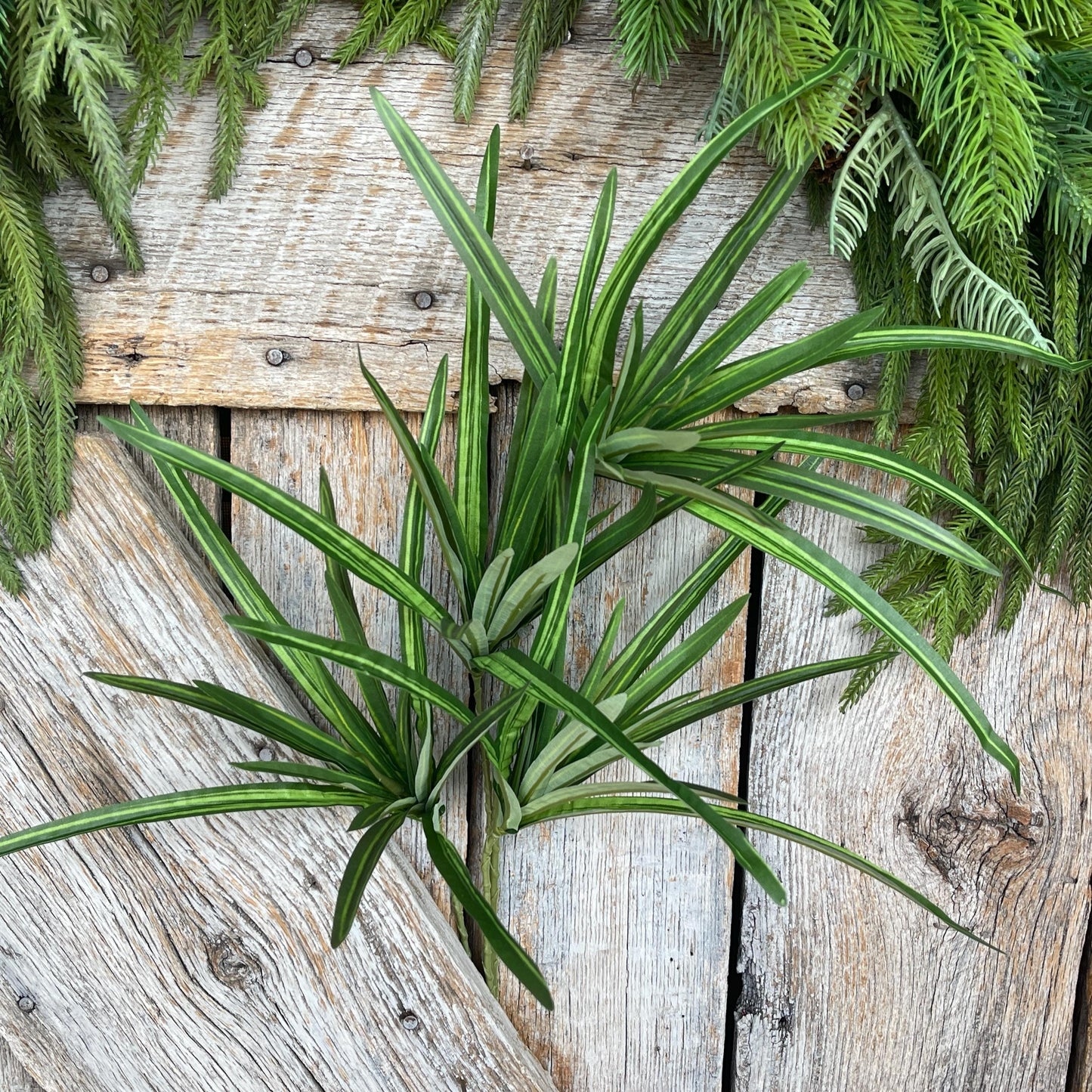 32" Green Orchid Grass Spray, Tropical Grass Spray, Artificial Tropical Grass Greenery