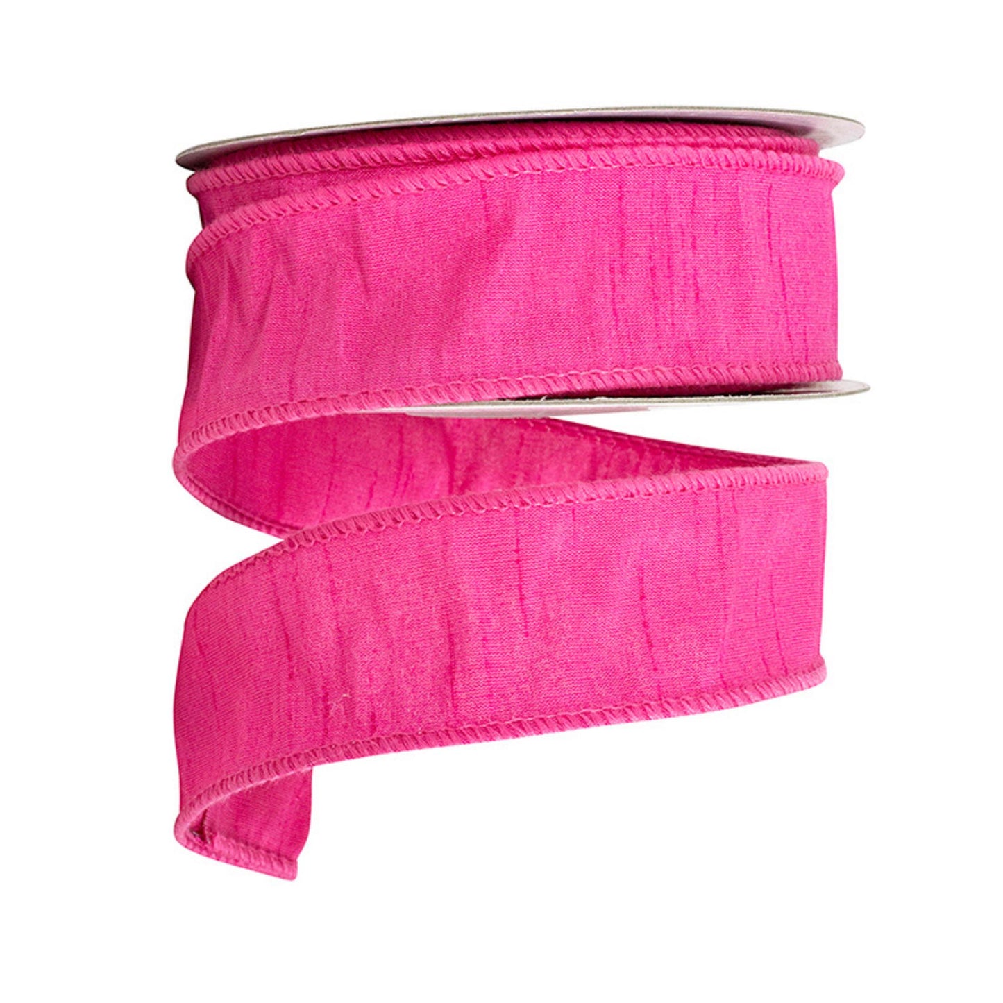 1.5" Hot Pink Dupion Ribbon, Pink Wired Ribbon, Spring Ribbon, Pink Ribbon, Dupioni Ribbon, Wreath Supply, Craft Supply, Pink Dupion