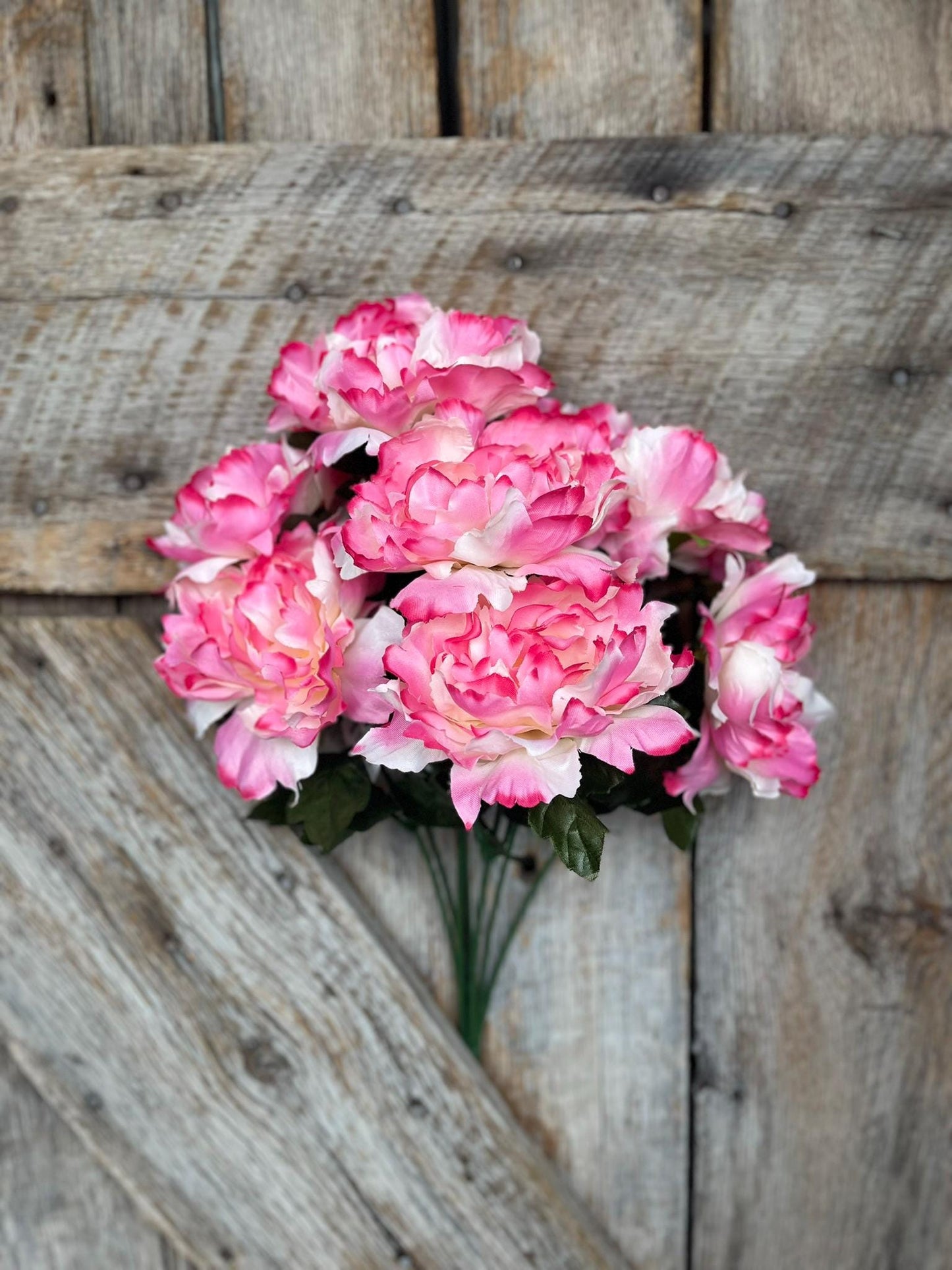22" Pink Cream Peony Bush, Pink Floral Bush, Artificial Pink Florals, Large Peony Bush, Hot Pink Florals, Wedding Decor, 55935