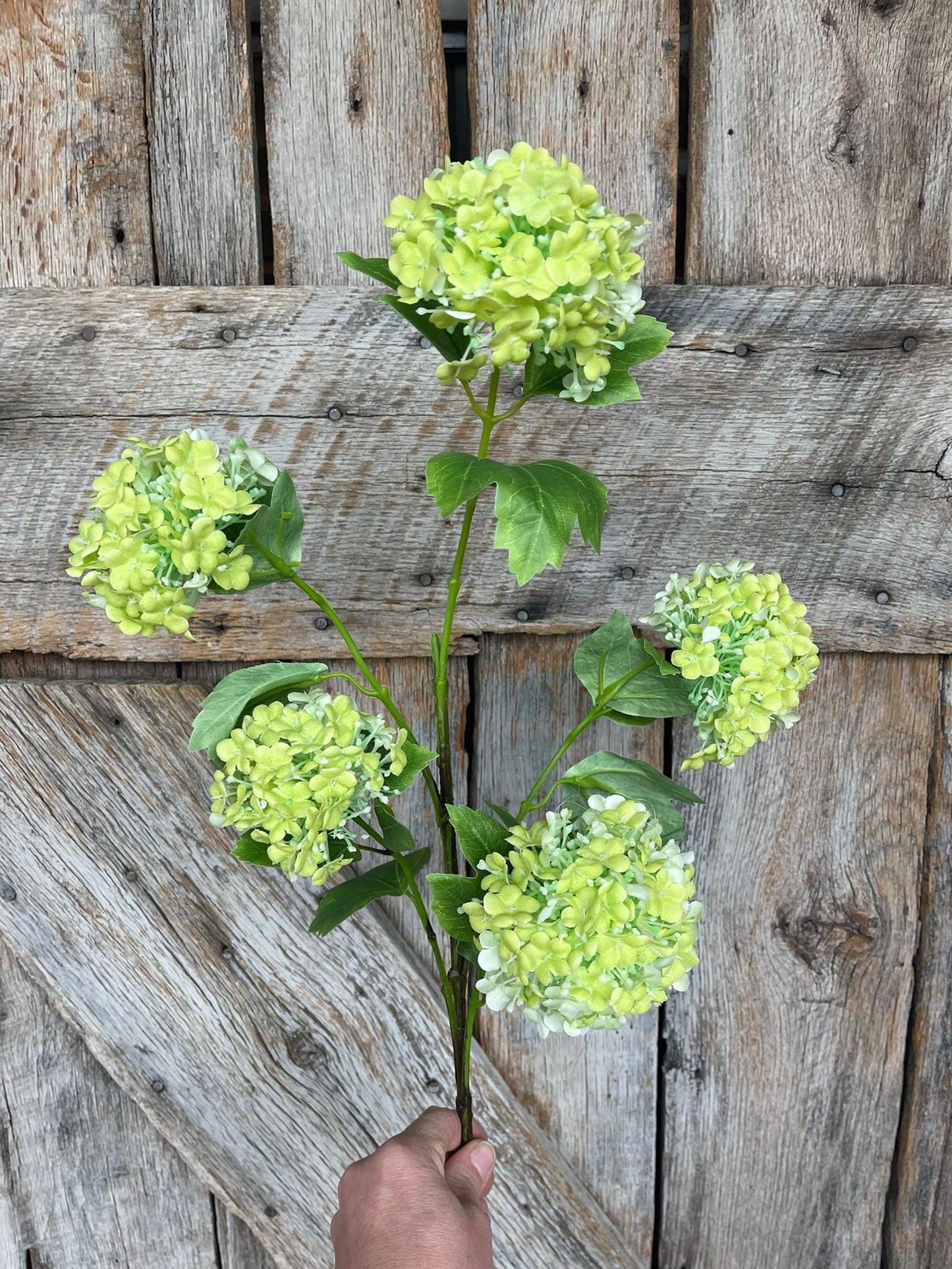 32" Green Snowball Hydrangea Spray, Artificial Hydrangea Florals, Green Hydrangea Spray, Snowball Hyndrangeas, 79421