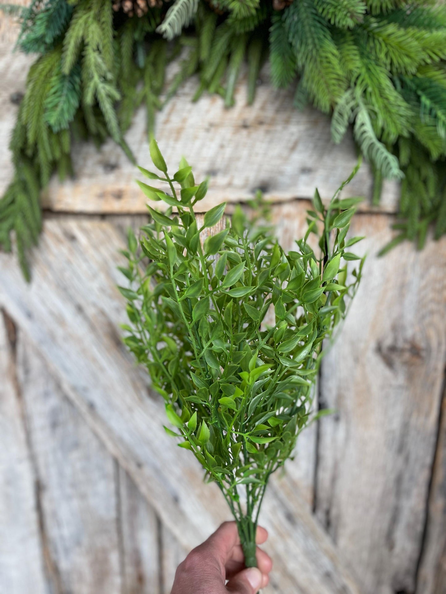 Plastic Greenery Bush, Similax Bush, Wreath Supply