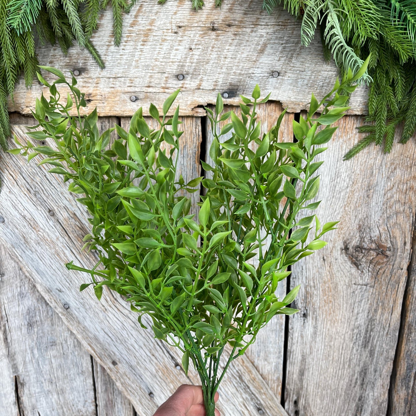 Plastic Greenery Bush, Similax Bush, Wreath Supply