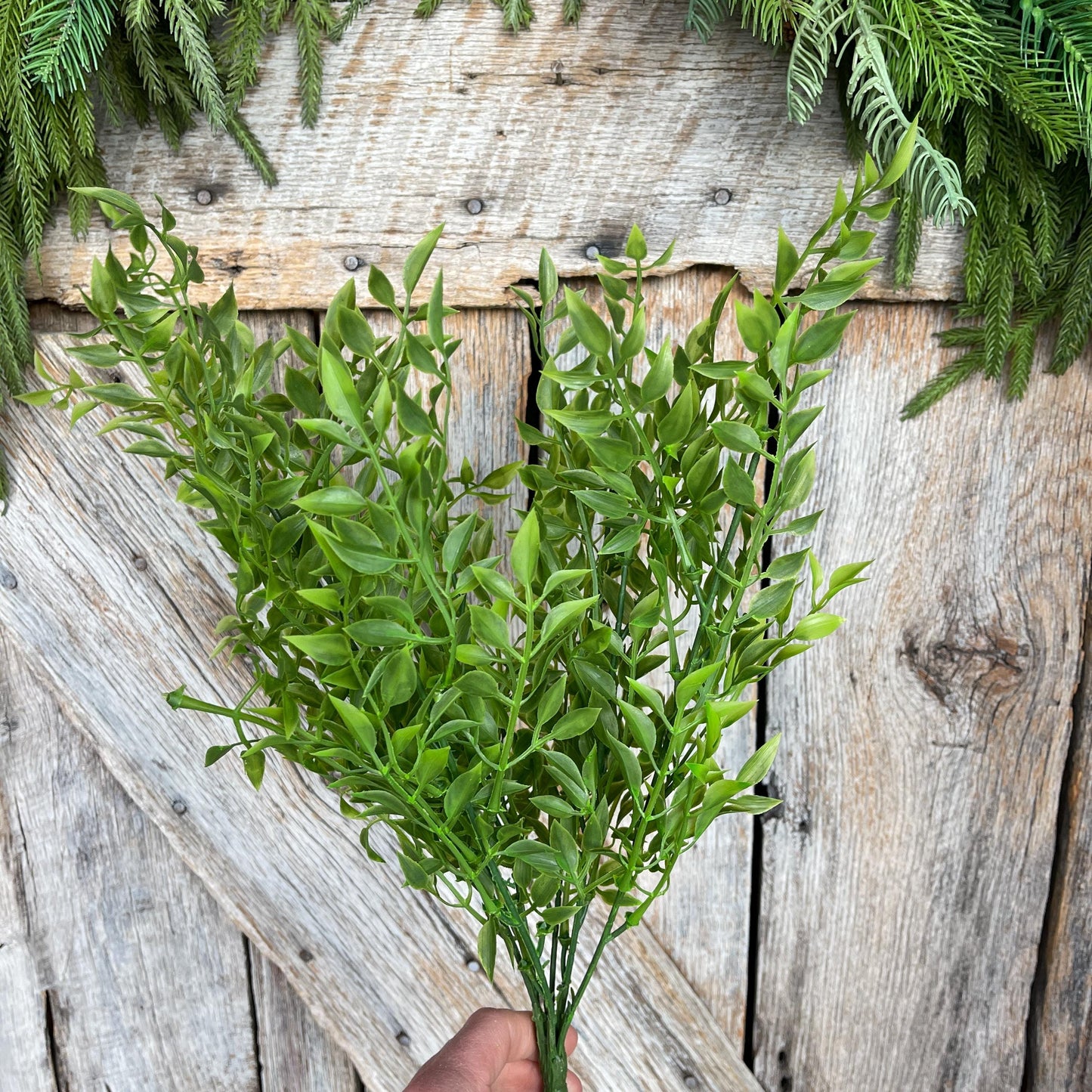 Plastic Greenery Bush, Similax Bush, Wreath Supply