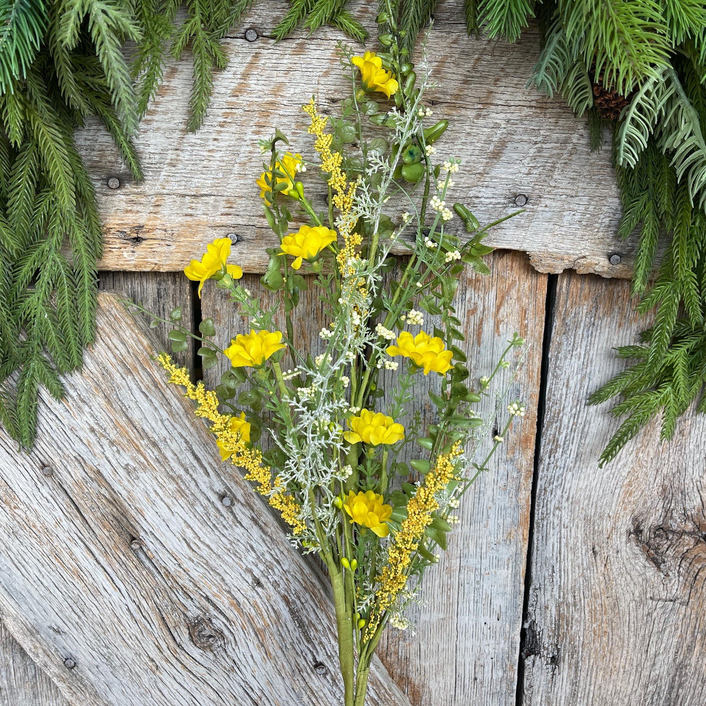28" Yellow Wildflower Spray, Yellow Floral, Yellow Wildflower Floral, Yellow Filler Floral, Floral, Wreath Supply, Floral Supply, 6373YW
