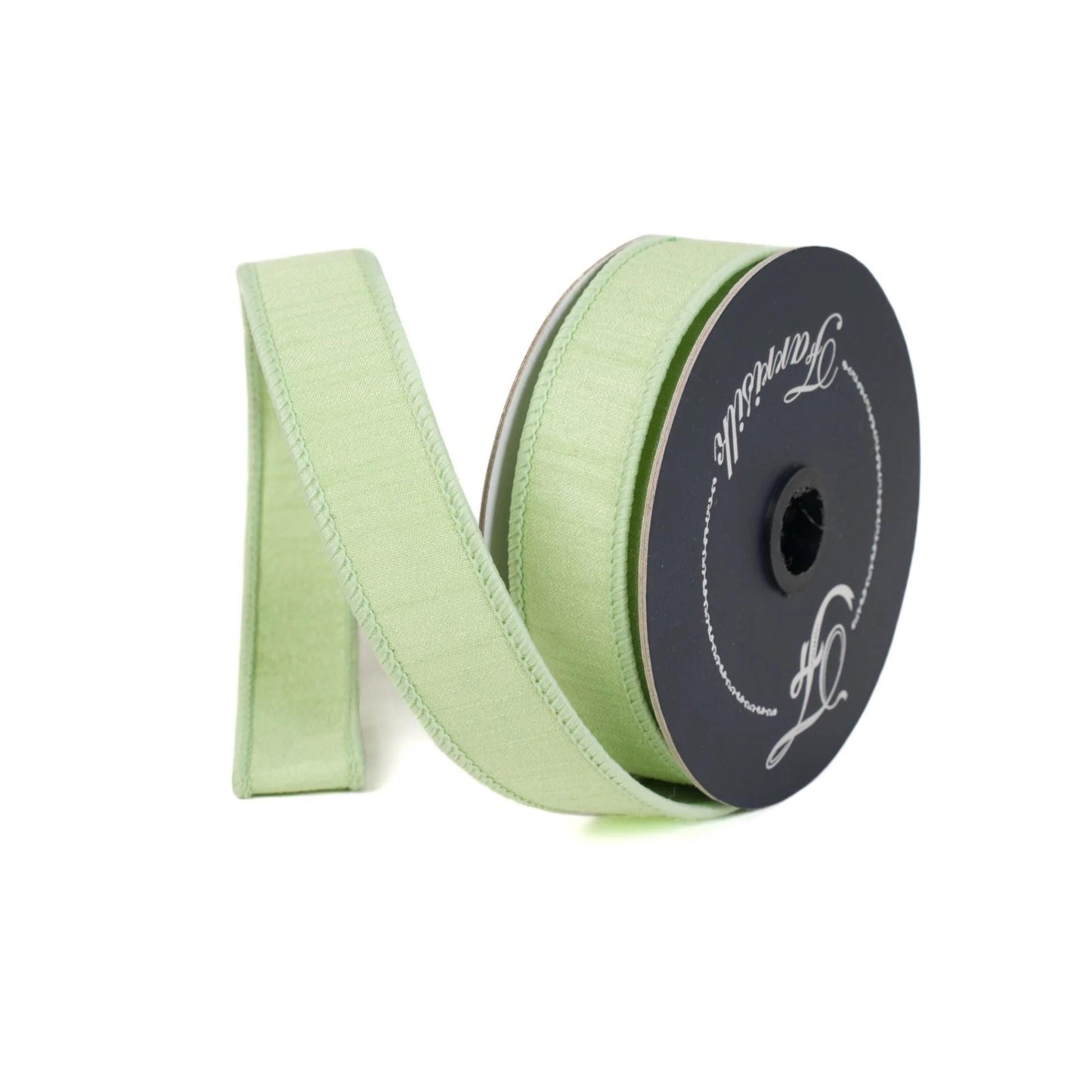 1" Mint Green Dupion Ribbon, Farrisilk Ribbon, Wired Ribbon, Mint Ribbon, Spring Ribbon, Fall Ribbon, Designer Ribbon, Wedding, RK608-13