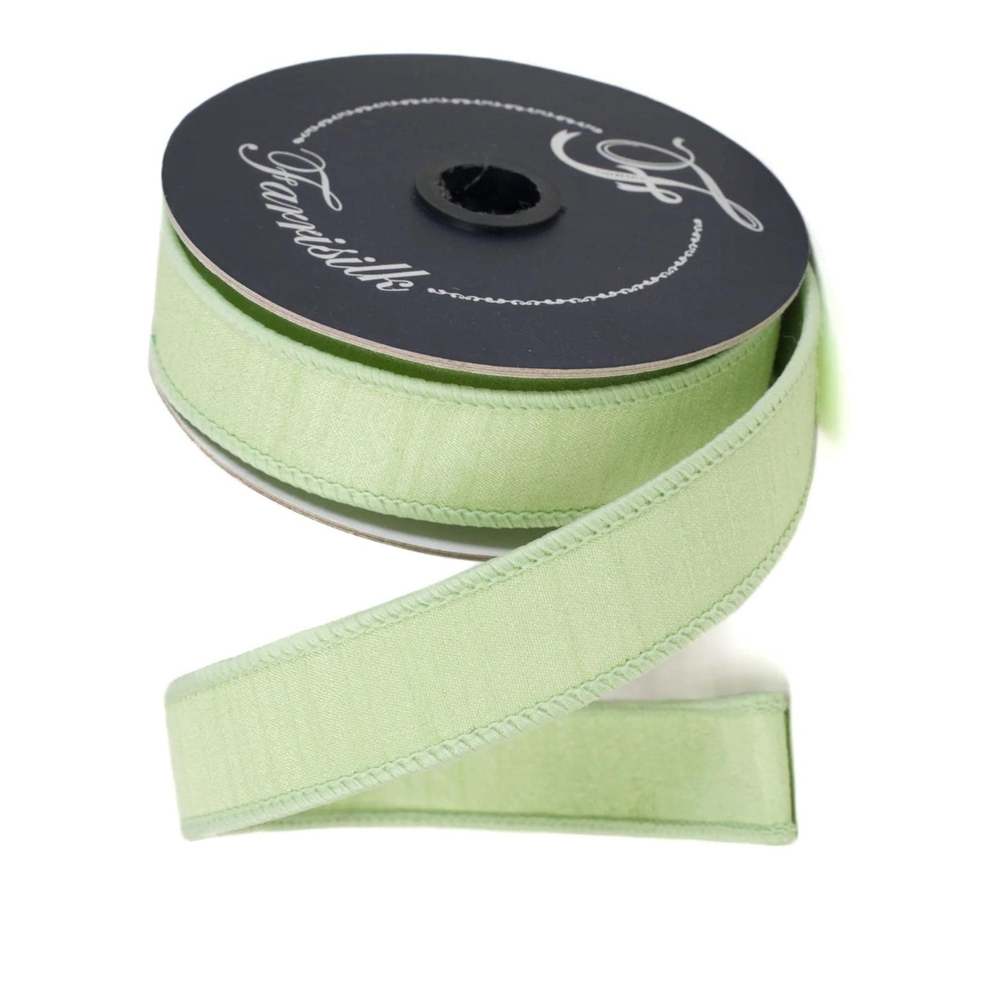 1" Mint Green Dupion Ribbon, Farrisilk Ribbon, Wired Ribbon, Mint Ribbon, Spring Ribbon, Fall Ribbon, Designer Ribbon, Wedding, RK608-13