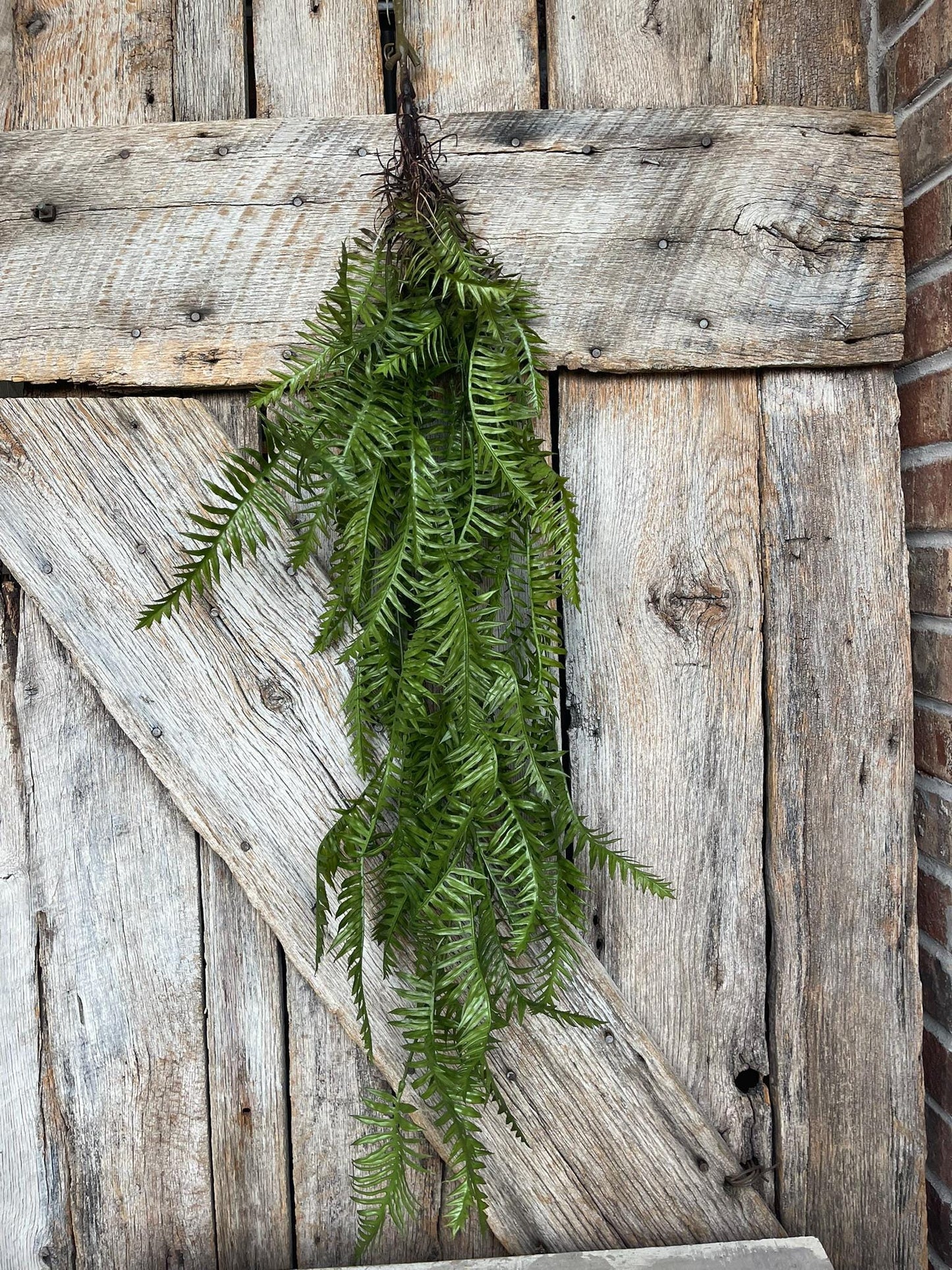 42" Hanging Greenery Fern, Fern Greenery Bush, Artificial Greenery