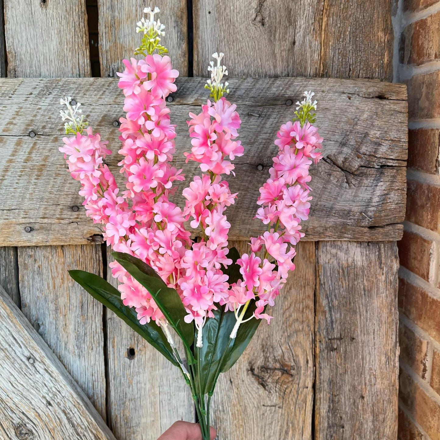 22" Pink Stock Bush, Pink Floral Bush, Artificial Floral Bush