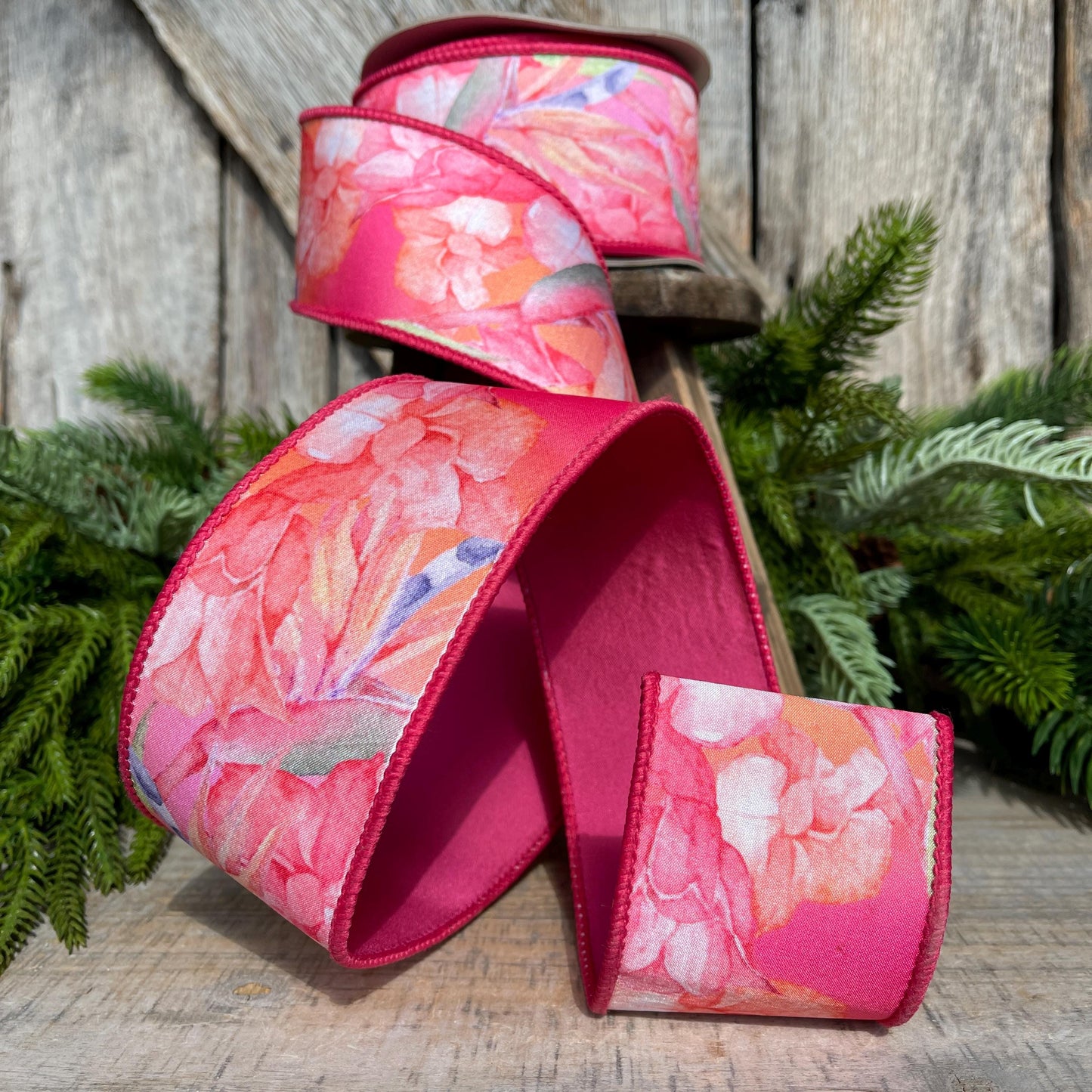 2.5" Birds of Paradise Ribbon, Farrisilk Ribbon, Wired Ribbon, Floral Ribbon, Summer Ribbon, Designer Ribbon, SR058-32