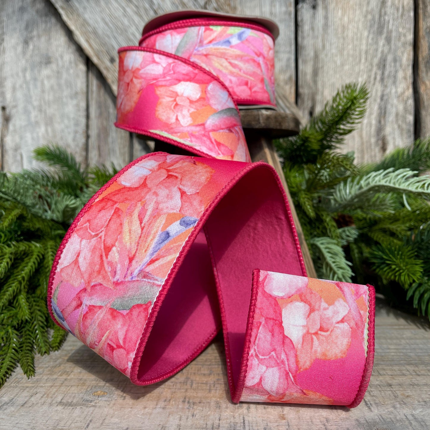 2.5" Birds of Paradise Ribbon, Farrisilk Ribbon, Wired Ribbon, Floral Ribbon, Summer Ribbon, Designer Ribbon, SR058-32
