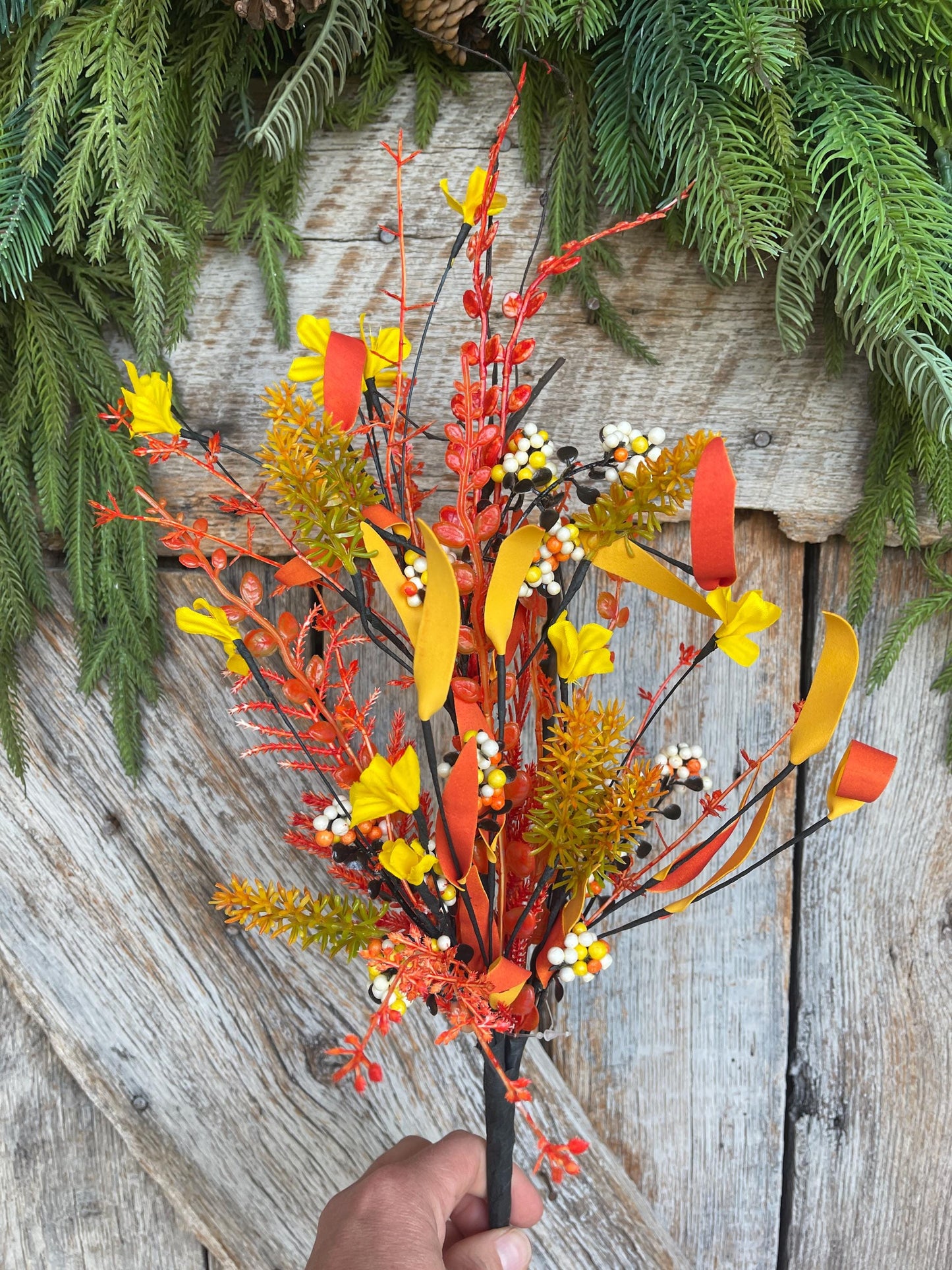 24" Orange Candy Corn Bush, 60919, Fall Bush