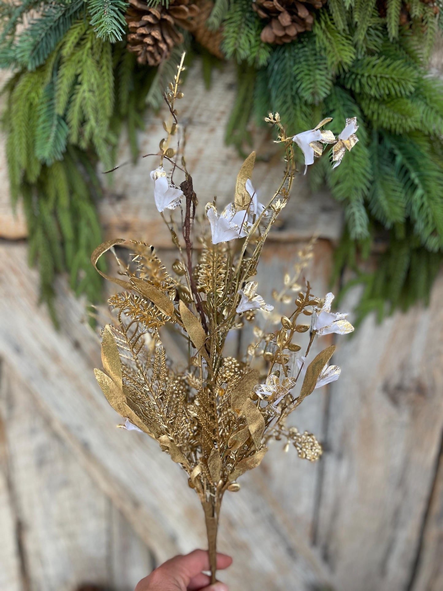 24" Gold Christmas Bush, Christmas 60919, Gold Filler Bush