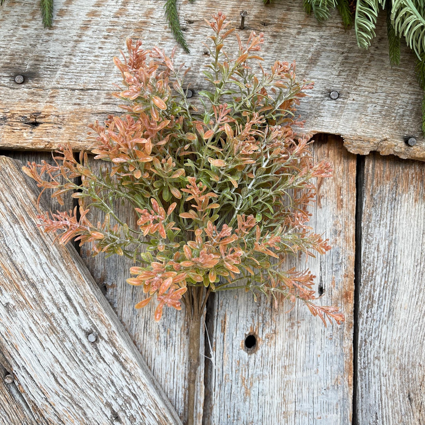 18" Orange Fall Greenery Bush, Fall Greenery, Artifical Greenery, Fall Wreath Supply, Fall Floral Supply, Fall Plastic greenery, 65362-OR