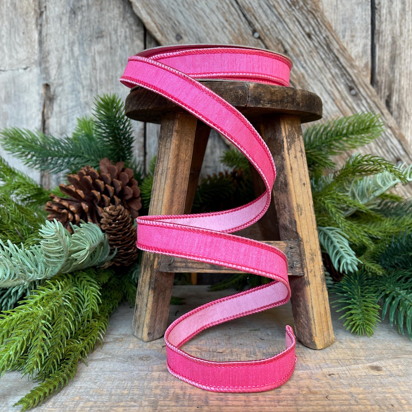 3/4" Pink Fusion Ribbon, Farrisilk Ribbon, Spring Summer Fall Pink Ribbon