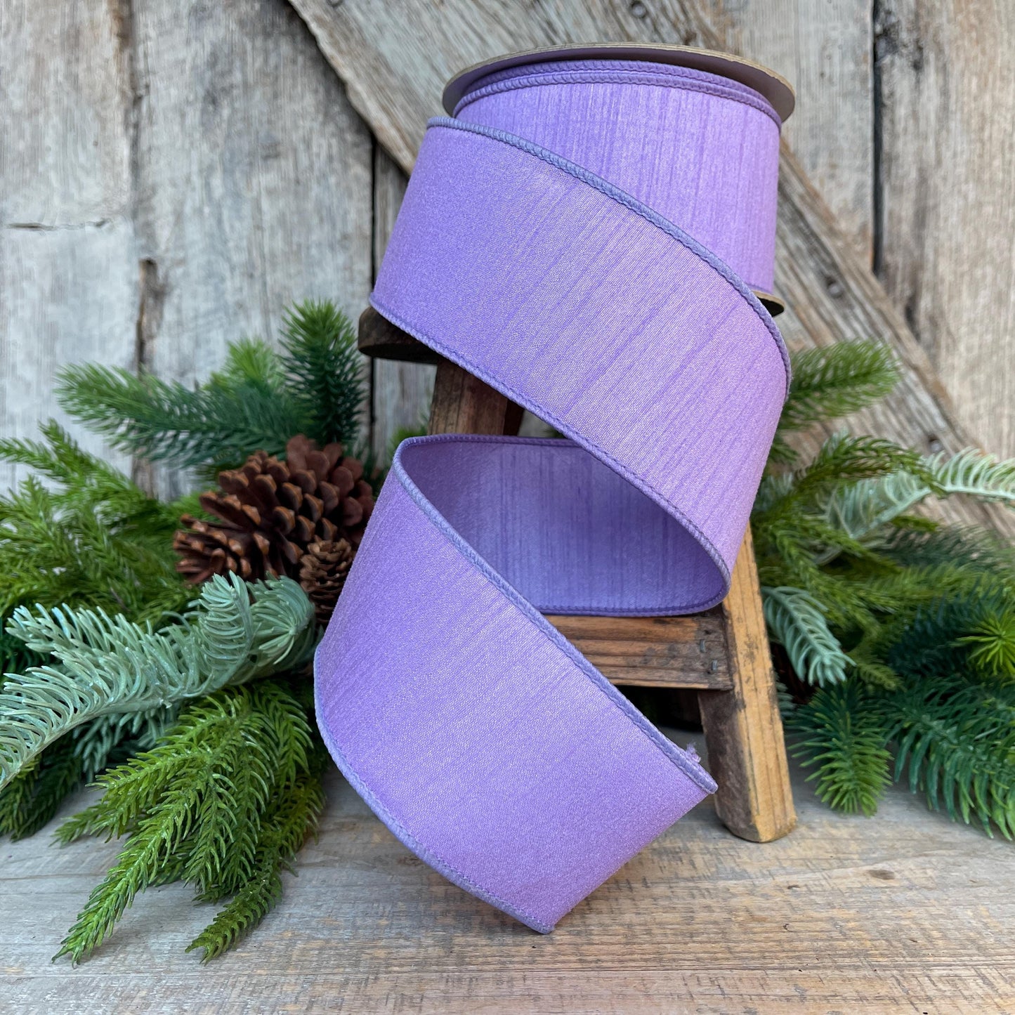 2.5" Lavender Color Fusion Ribbon, Farrisilk Ribbon, Wired Ribbon, Purple Ribbon, Lavender Ribbon, Spring Ribbon, Designer Ribbon, RK599-70