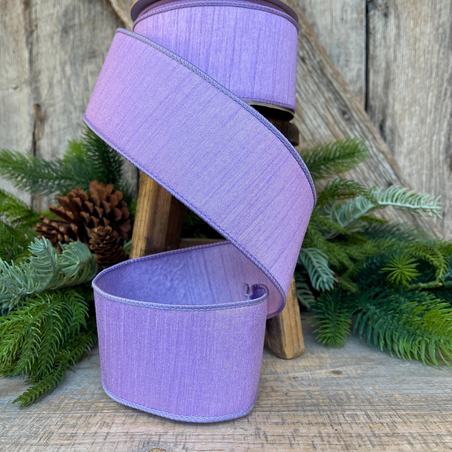 2.5" Lavender Color Fusion Ribbon, Farrisilk Ribbon, Wired Ribbon, Purple Ribbon, Lavender Ribbon, Spring Ribbon, Designer Ribbon, RK599-70