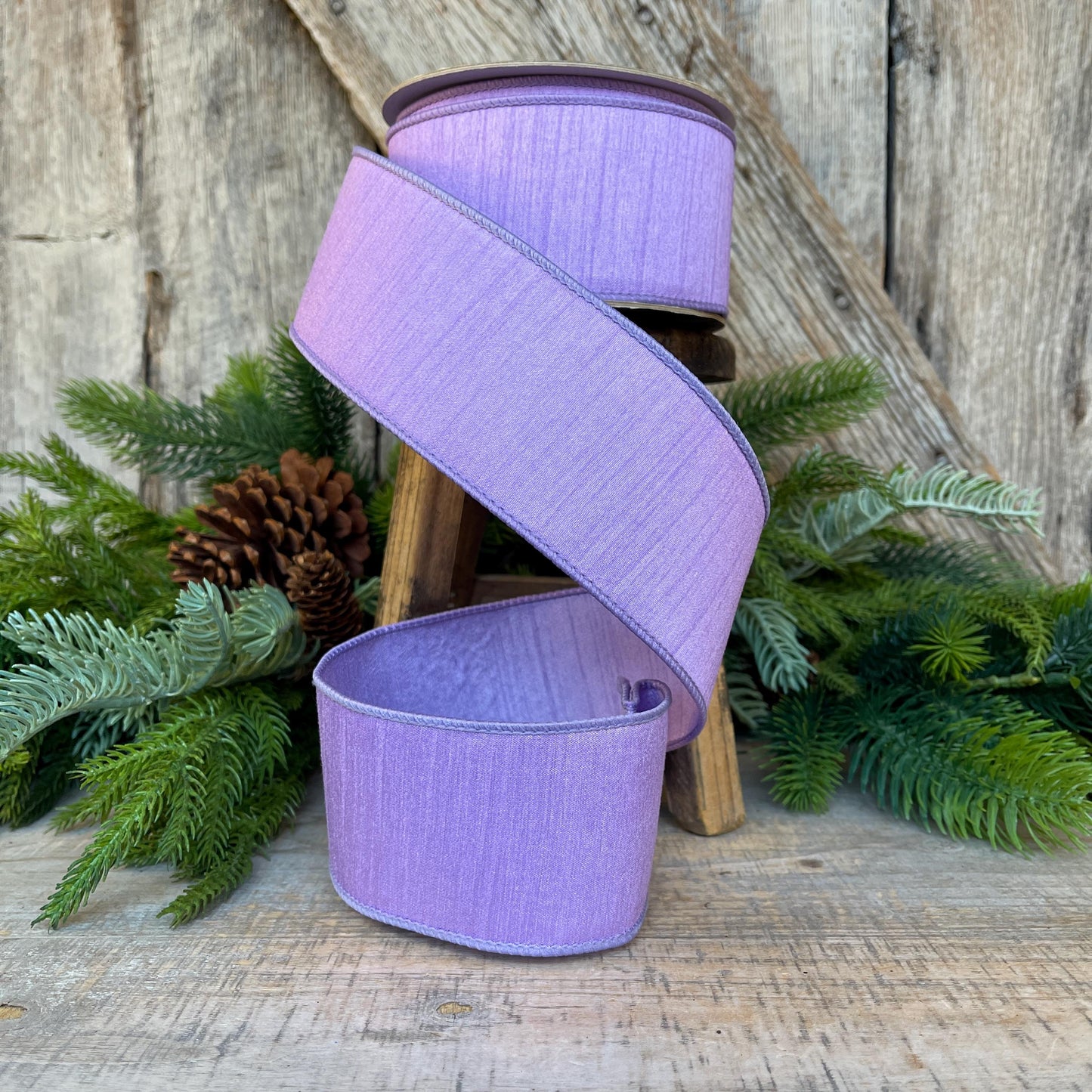 2.5" Lavender Color Fusion Ribbon, Farrisilk Ribbon, Wired Ribbon, Purple Ribbon, Lavender Ribbon, Spring Ribbon, Designer Ribbon, RK599-70
