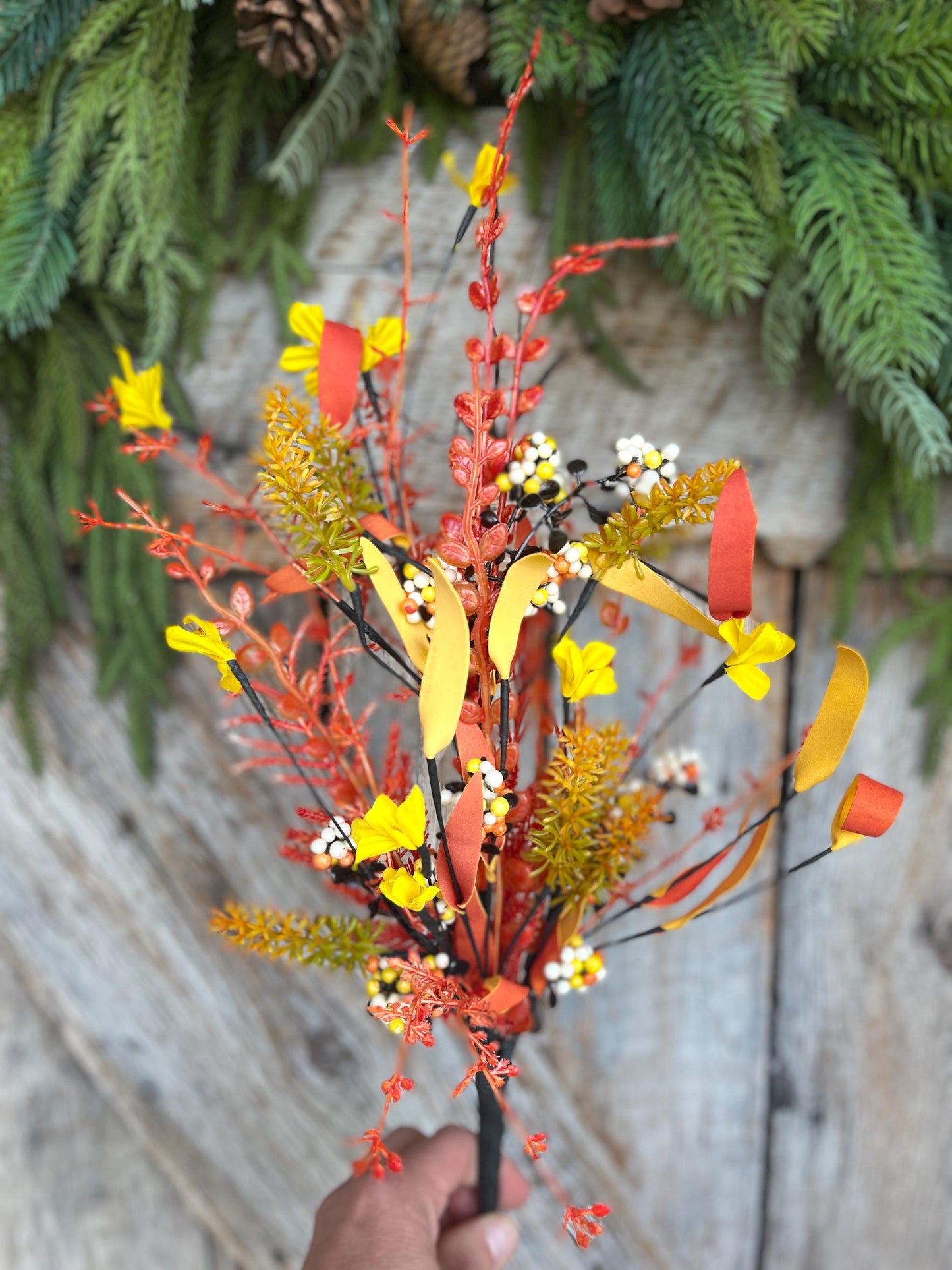 24" Orange Candy Corn Bush, 60919, Fall Bush