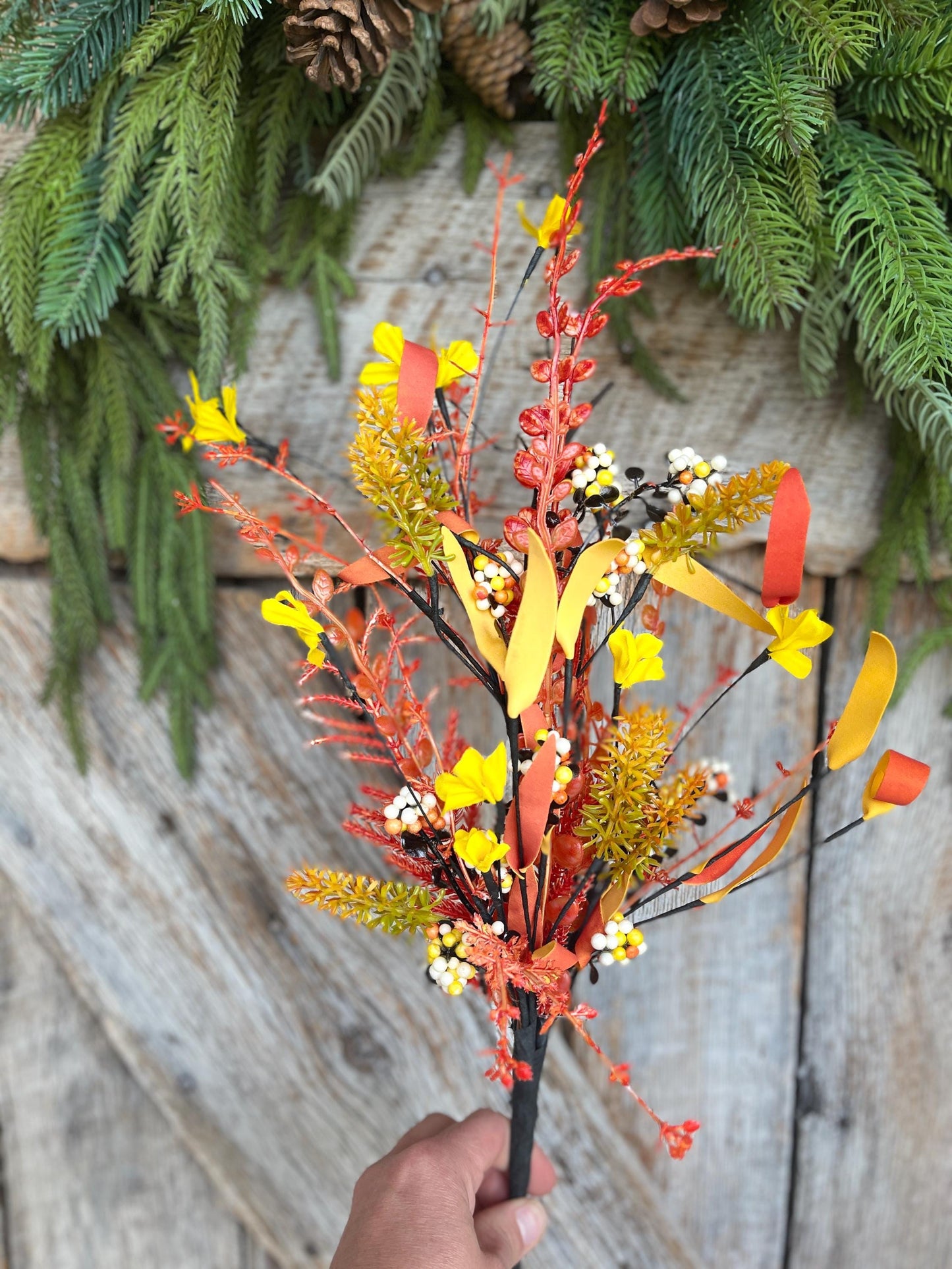 24" Orange Candy Corn Bush, 60919, Fall Bush