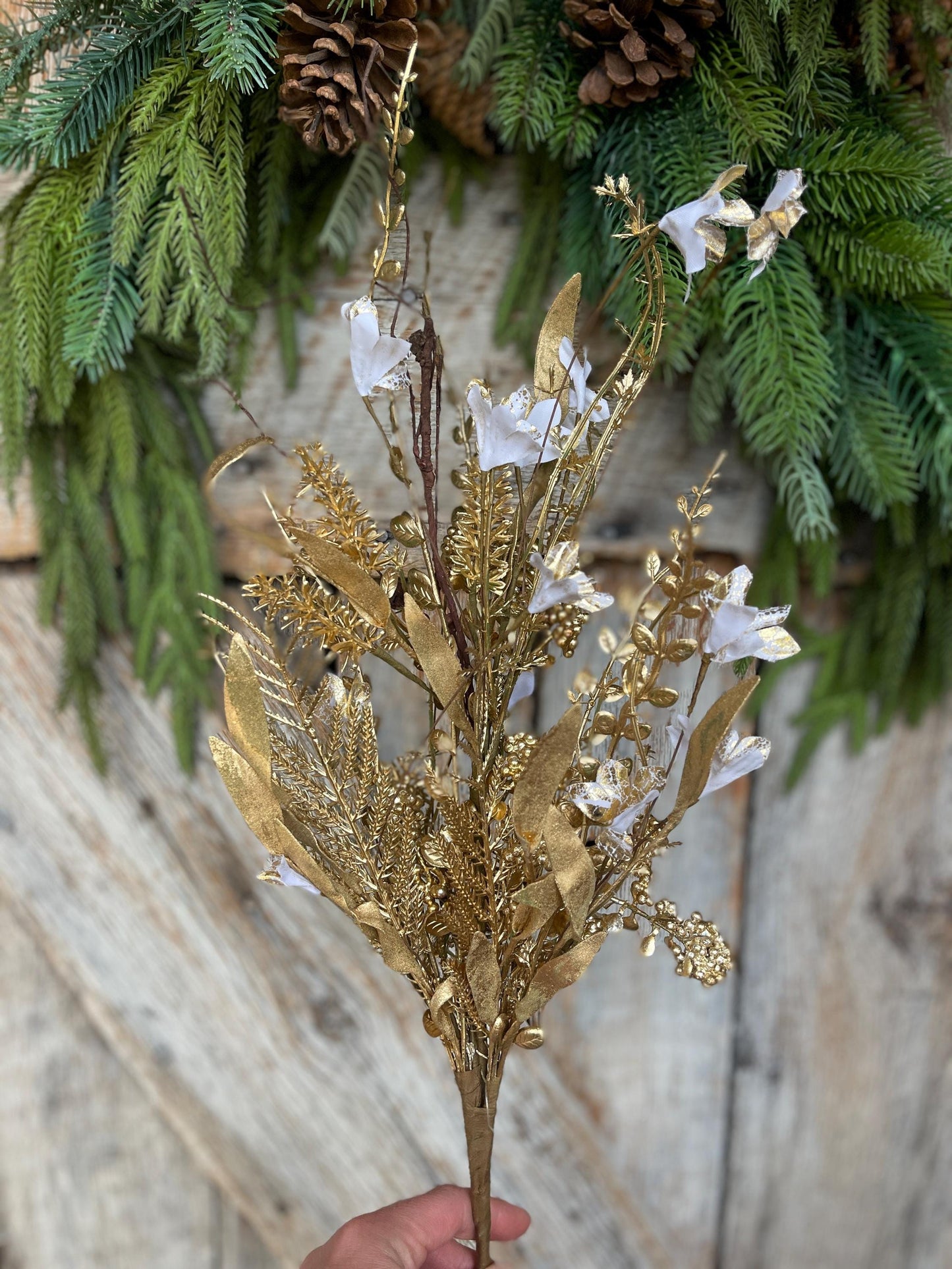 24" Gold Christmas Bush, Christmas 60919, Gold Filler Bush