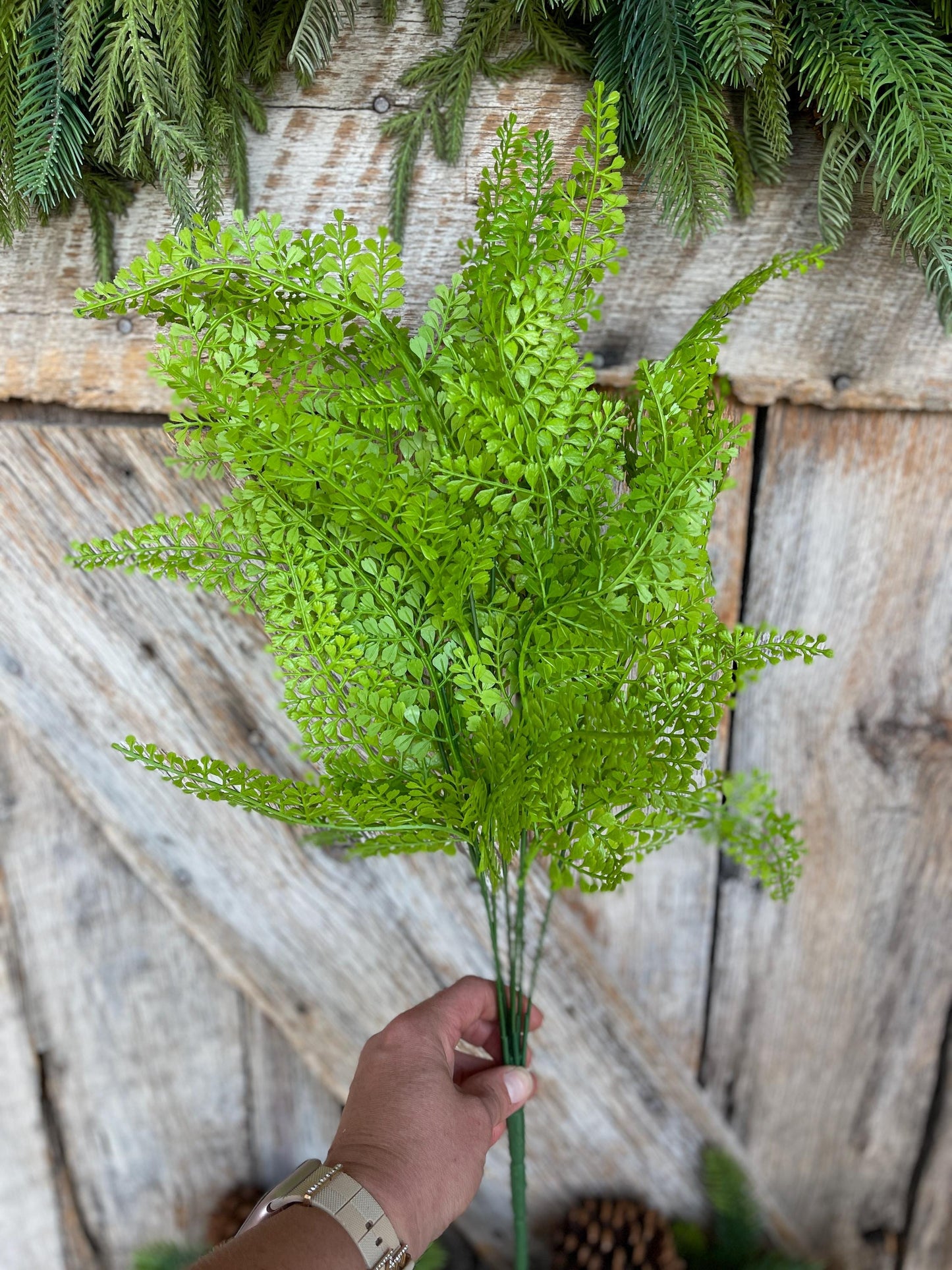 22" Maidenhair bush, Greenery Bush, Artificial Greenery, Wreath Greenery, Floral Greenery, Maidenhair Spray, Floral Supply, 57241