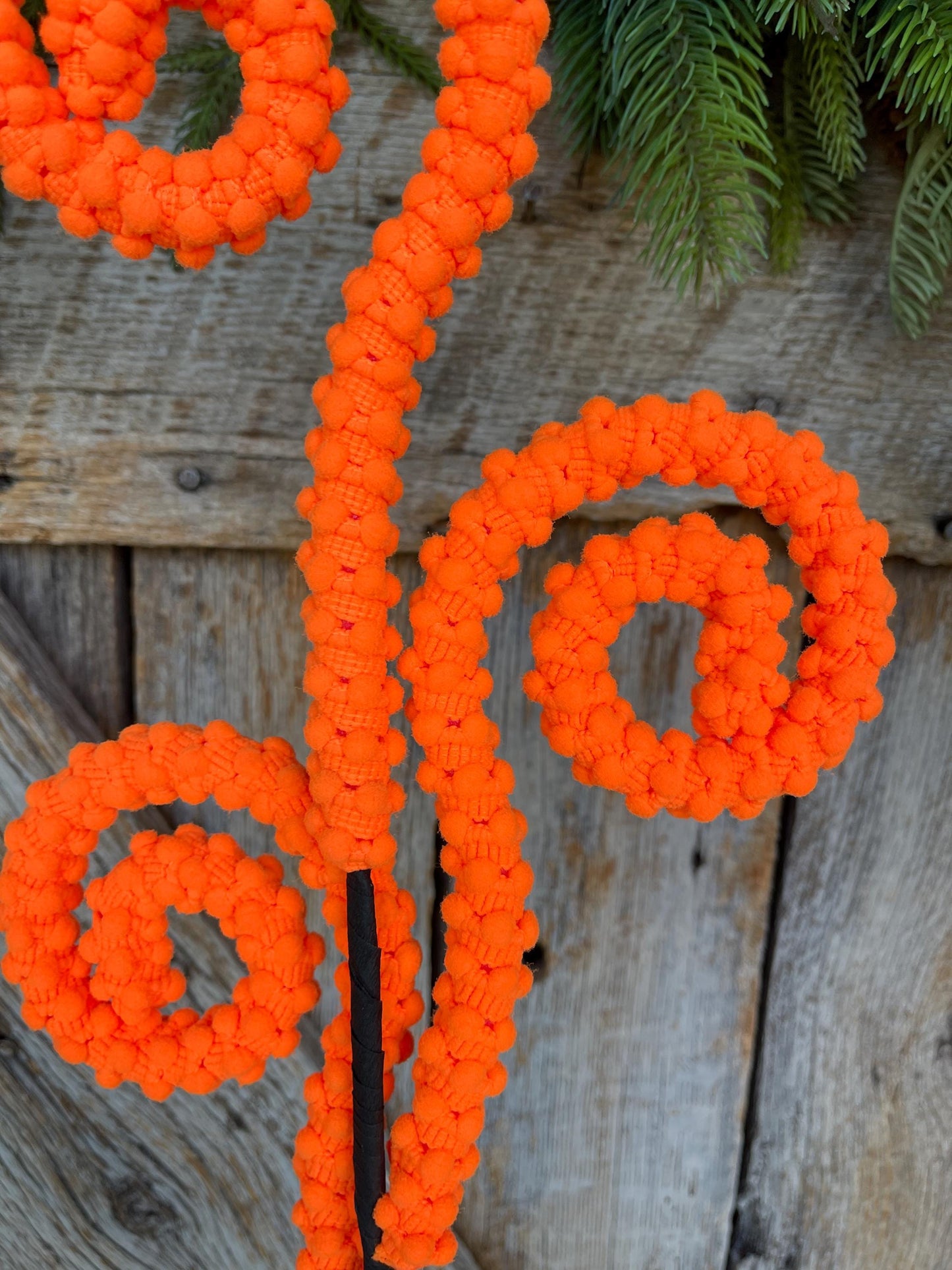 28" Orange Puff Curly Spray, Orange Halloween Spray, Wreath Supply, Orange Spray, Craft Supply, Orange Spray Pick, 57259OR