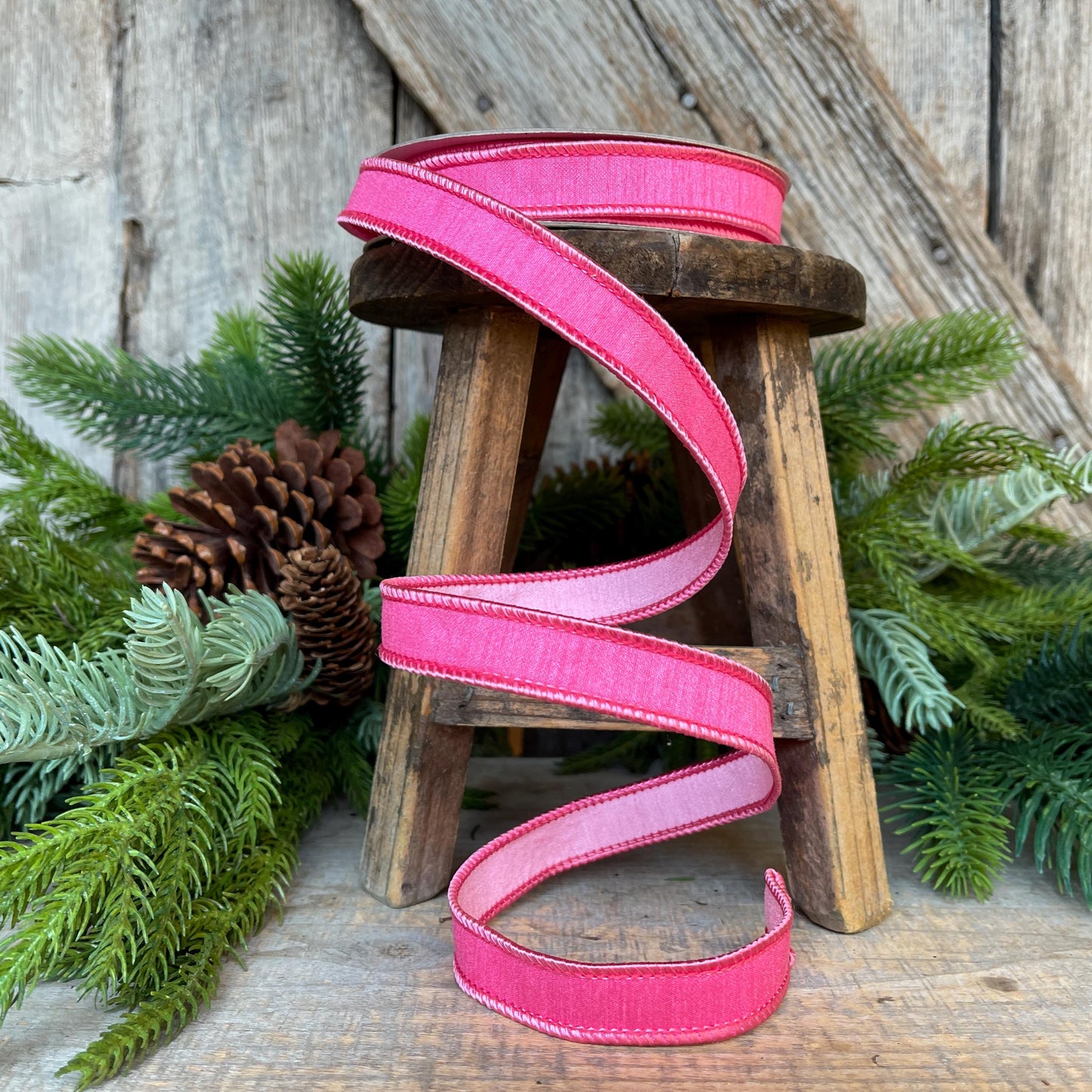 3/4" Pink Fusion Ribbon, Farrisilk Ribbon, Spring Summer Fall Pink Ribbon