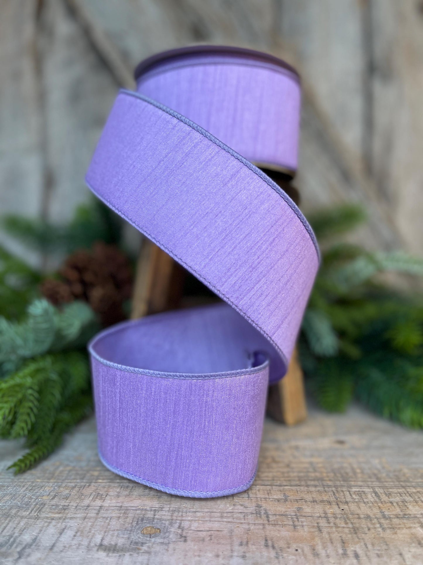 2.5" Lavender Color Fusion Ribbon, Farrisilk Ribbon, Wired Ribbon, Purple Ribbon, Lavender Ribbon, Spring Ribbon, Designer Ribbon, RK599-70
