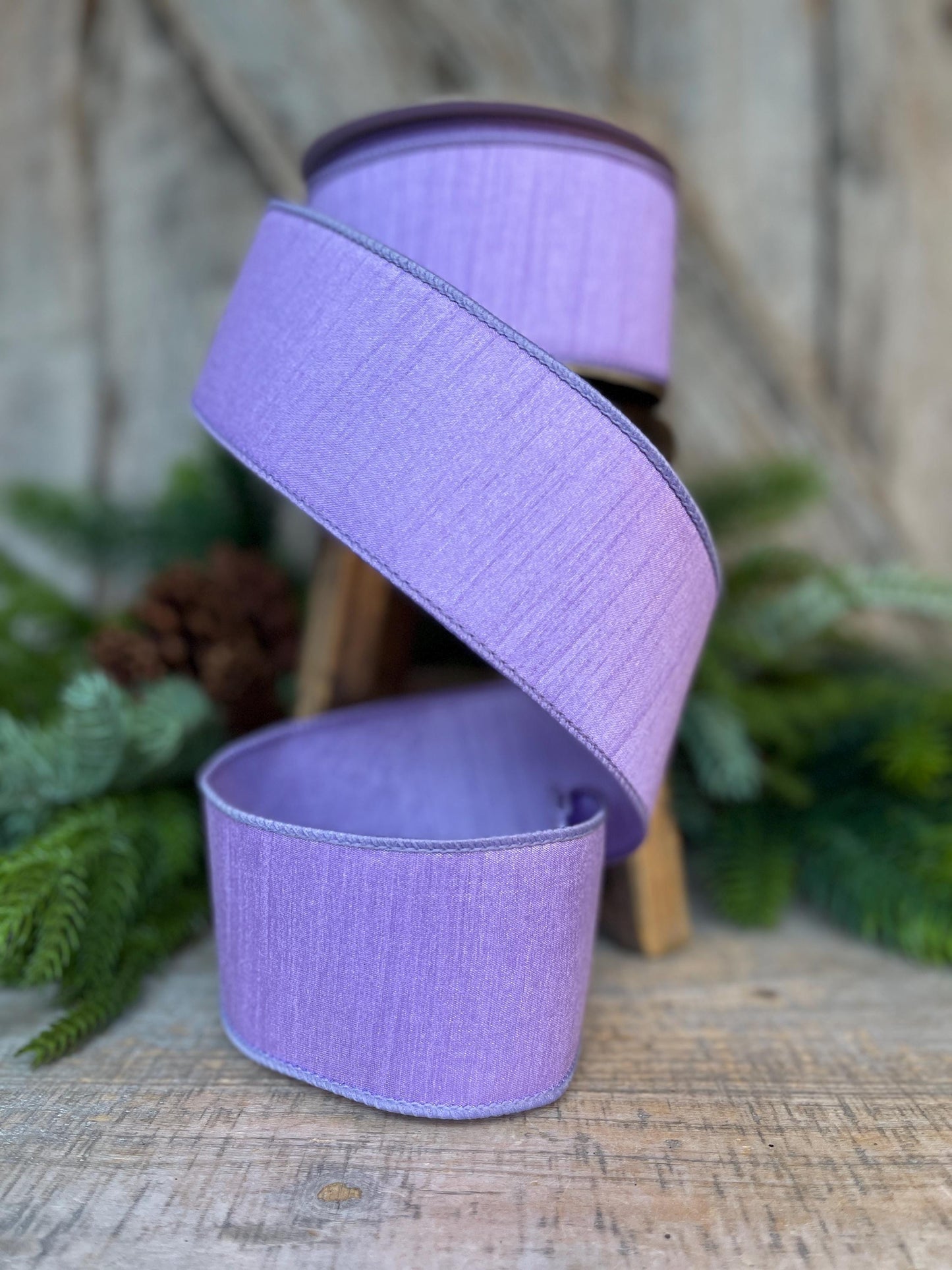 2.5" Lavender Color Fusion Ribbon, Farrisilk Ribbon, Wired Ribbon