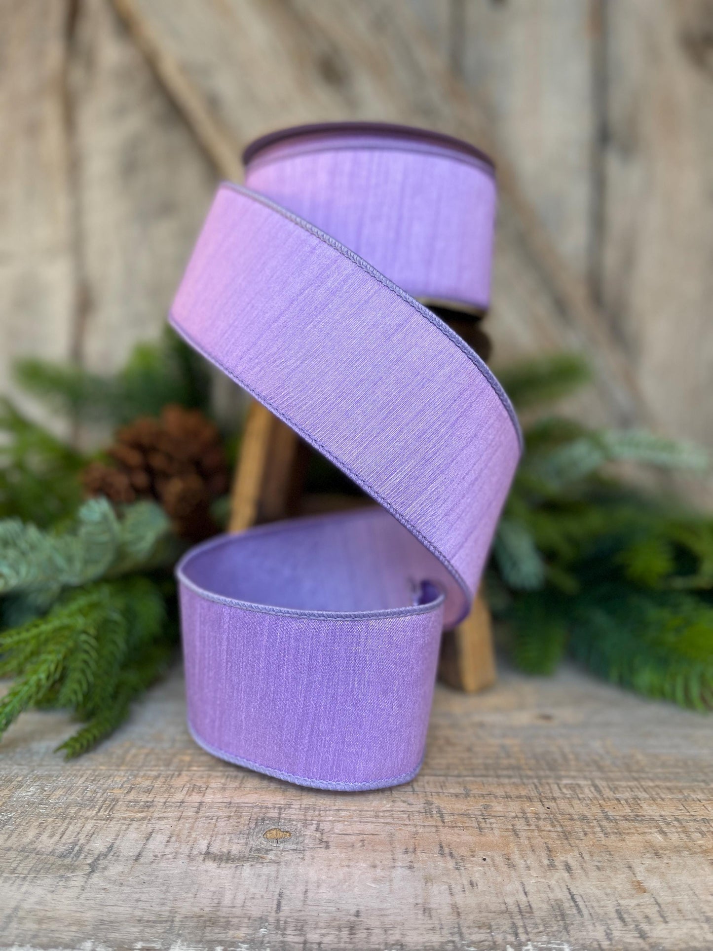 2.5" Lavender Color Fusion Ribbon, Farrisilk Ribbon, Wired Ribbon, Purple Ribbon, Lavender Ribbon, Spring Ribbon, Designer Ribbon, RK599-70
