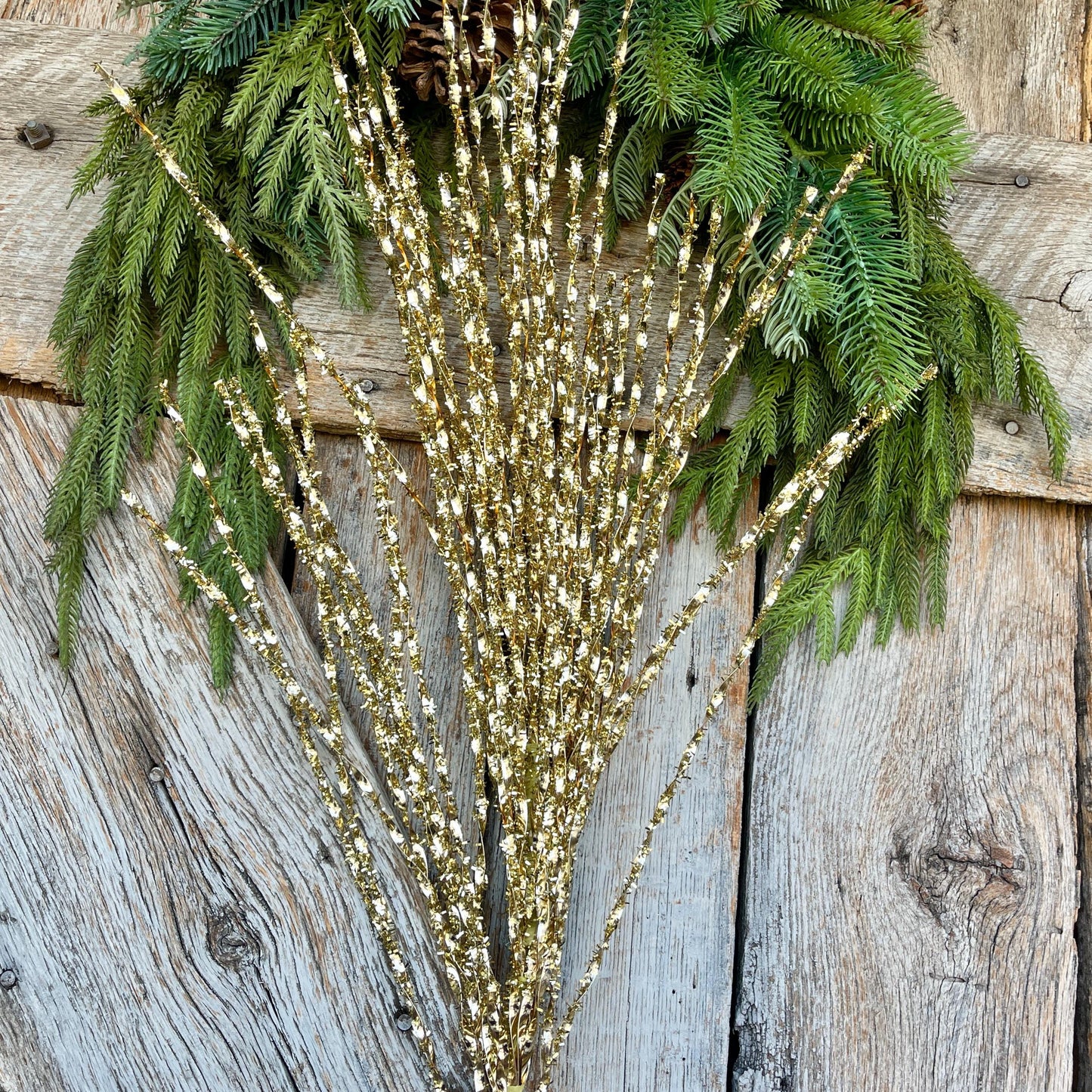 36" Gold Spray, Gold Christmas Spray, Christmas Tree Spray, Christmas Tree Topper Spray, Christmas Picks and Stems, 65316-GOLD