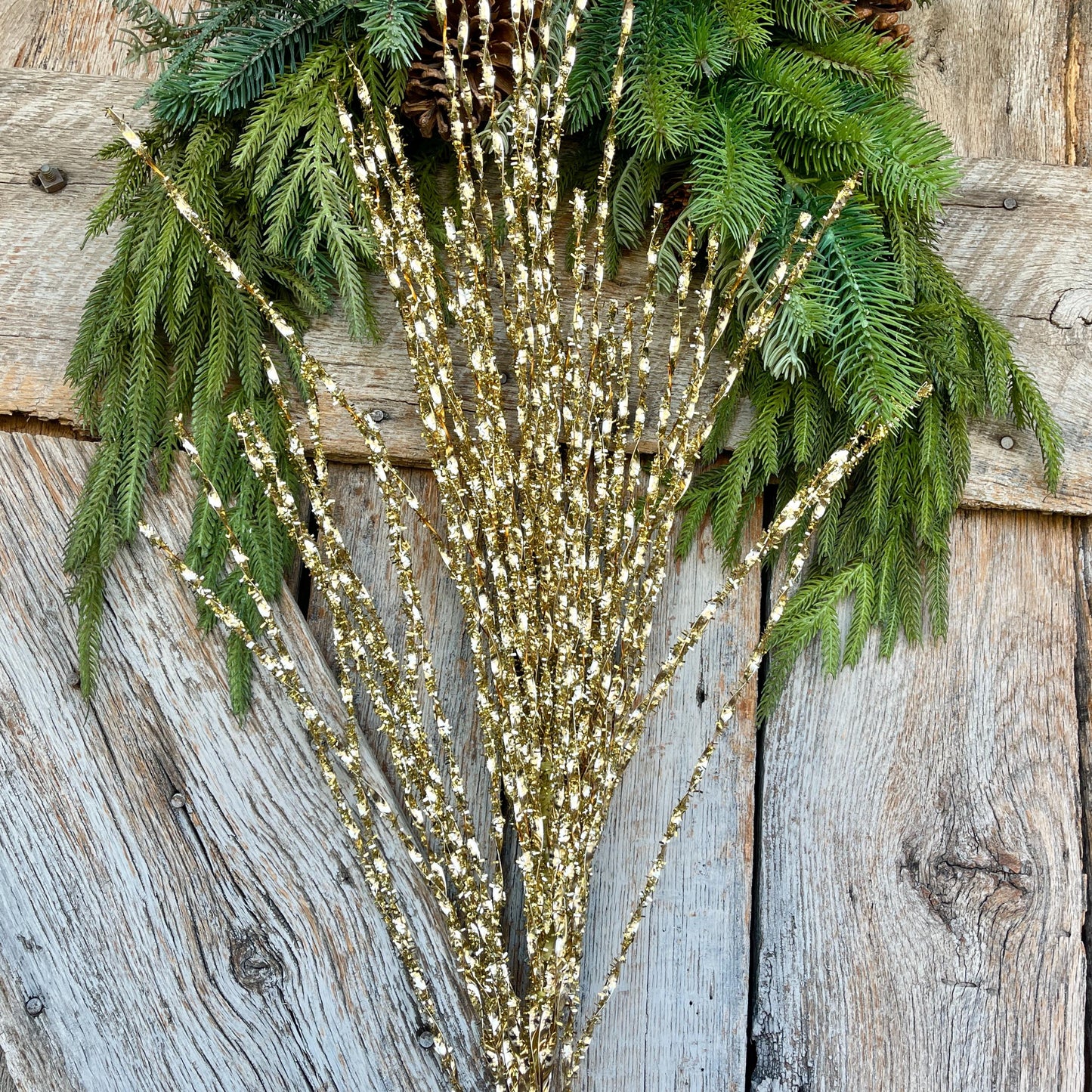 36" Gold Spray, Gold Christmas Spray, Christmas Tree Spray, Christmas Tree Topper Spray, Christmas Picks and Stems, 65316-GOLD