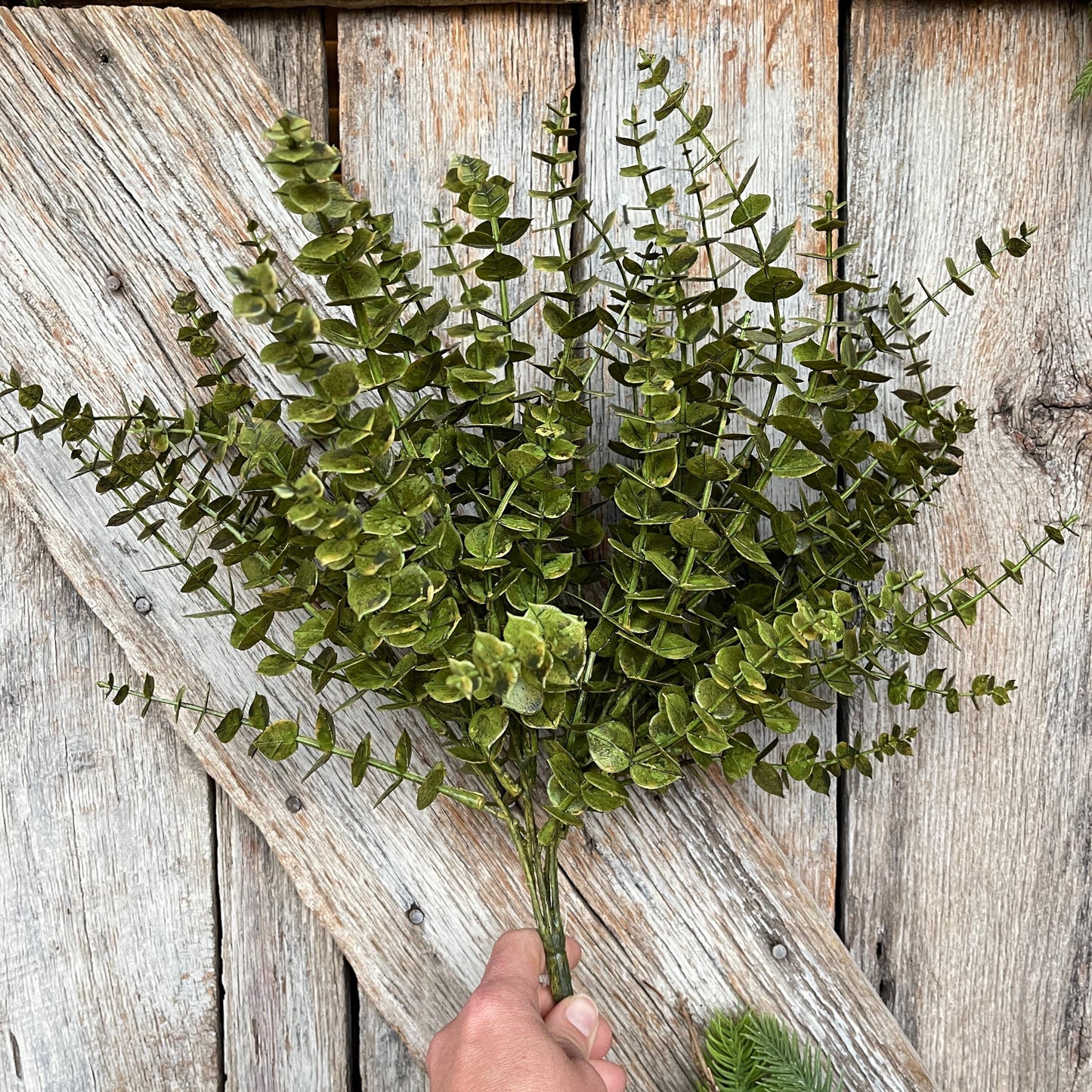 18" Eucalyptus Bush, Christmas Eucalyptus Bush, Fall Eucalyptus Bush, Moss Green Eucalyptus, Greenery Bush, 84676-GN