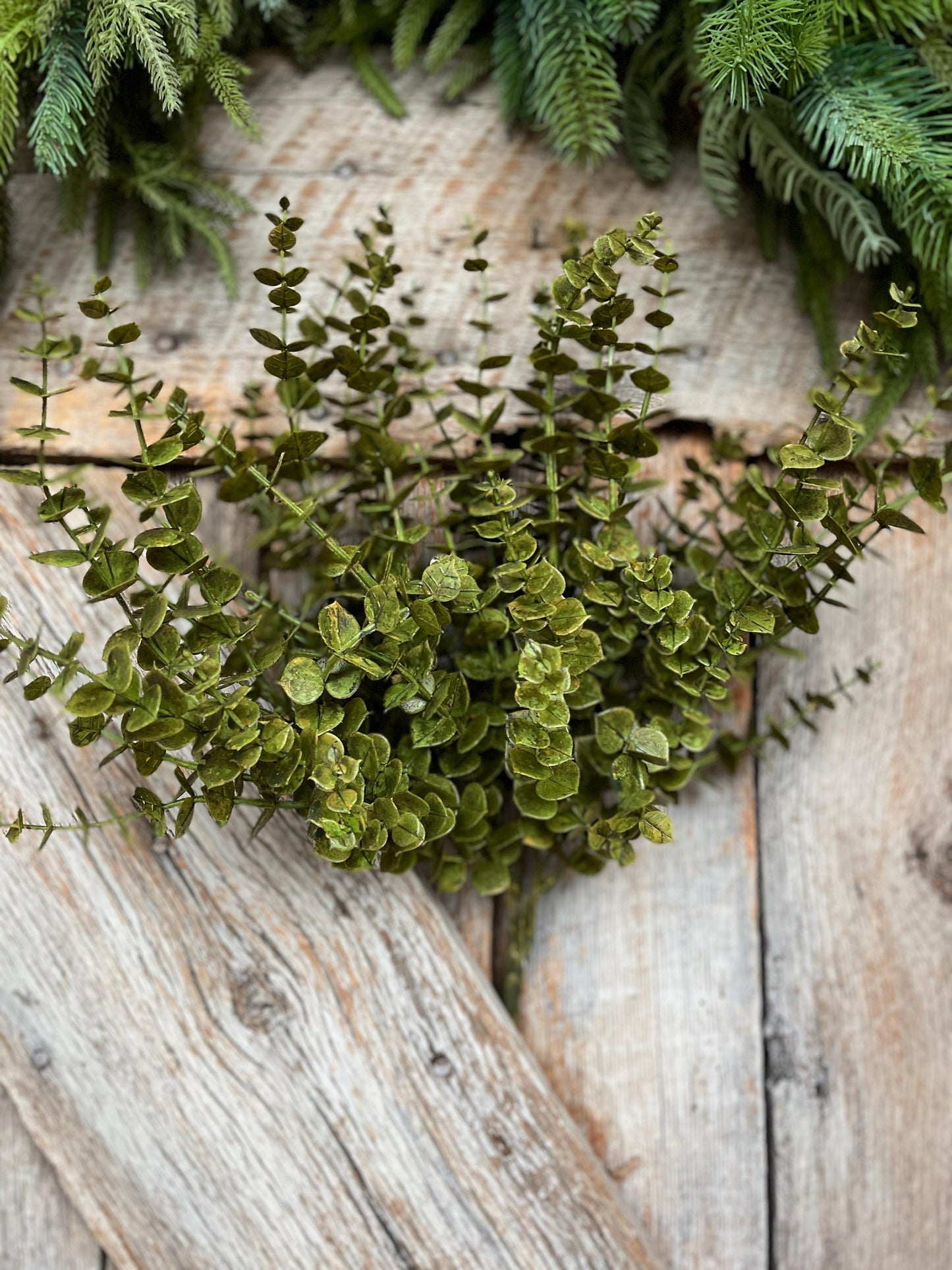 18" Eucalyptus Bush, Christmas Eucalyptus Bush, Fall Eucalyptus Bush, Moss Green Eucalyptus, Greenery Bush, 84676-GN