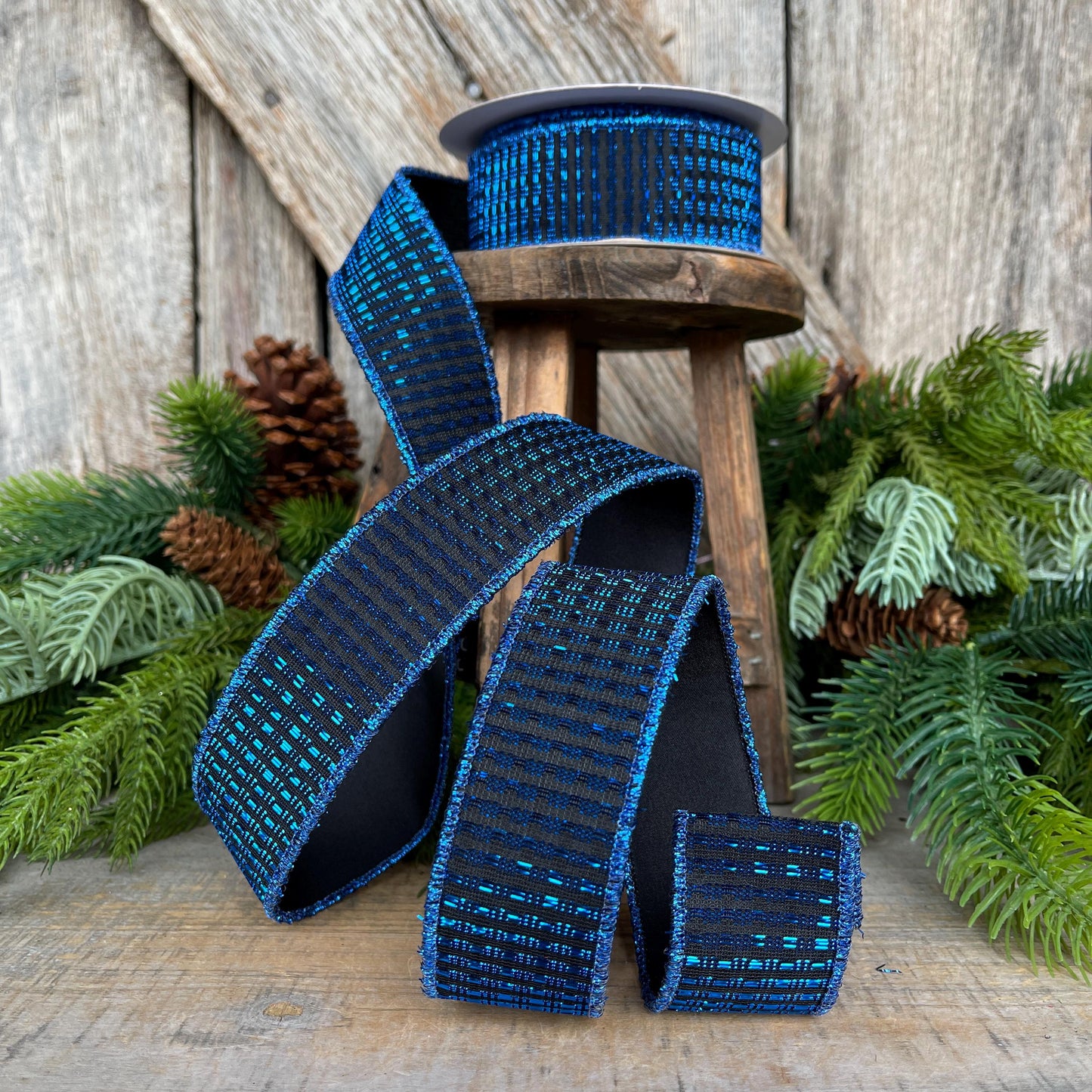 1.5" Midnight Blue RIbbon, Blue Ribbon, Wired Ribbon