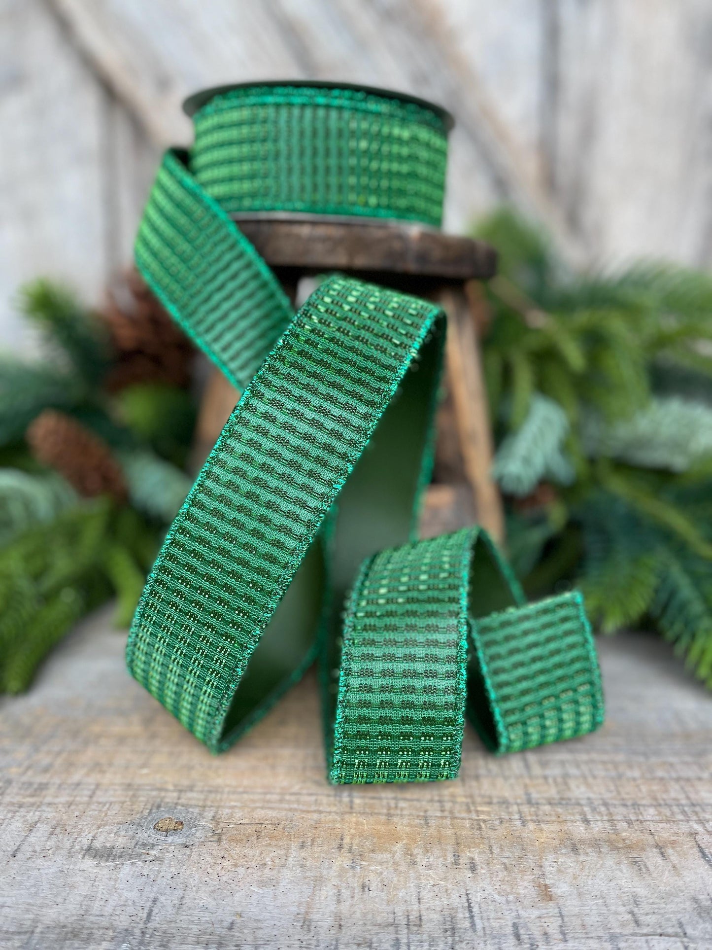 1.5" Emerald Green Ribbon, Christmas Ribbon, Green Ribbon, Christmas Tree RIbbon, Ribbon, Emerald Green Ribbon