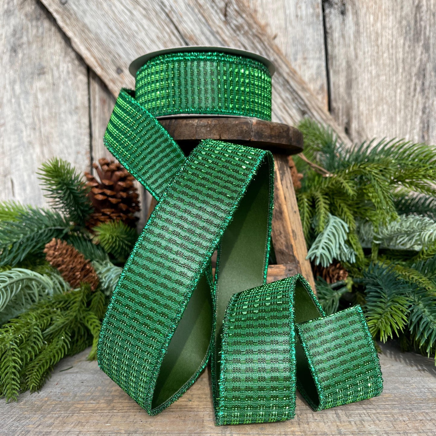 1.5" Emerald Green Ribbon, Christmas Ribbon, Green Ribbon, Christmas Tree RIbbon, Ribbon, Emerald Green Ribbon