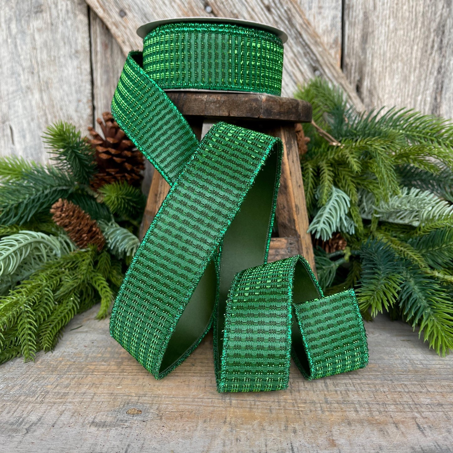 1.5" Emerald Green Ribbon, Christmas Ribbon, Green Ribbon, Christmas Tree RIbbon, Ribbon, Emerald Green Ribbon