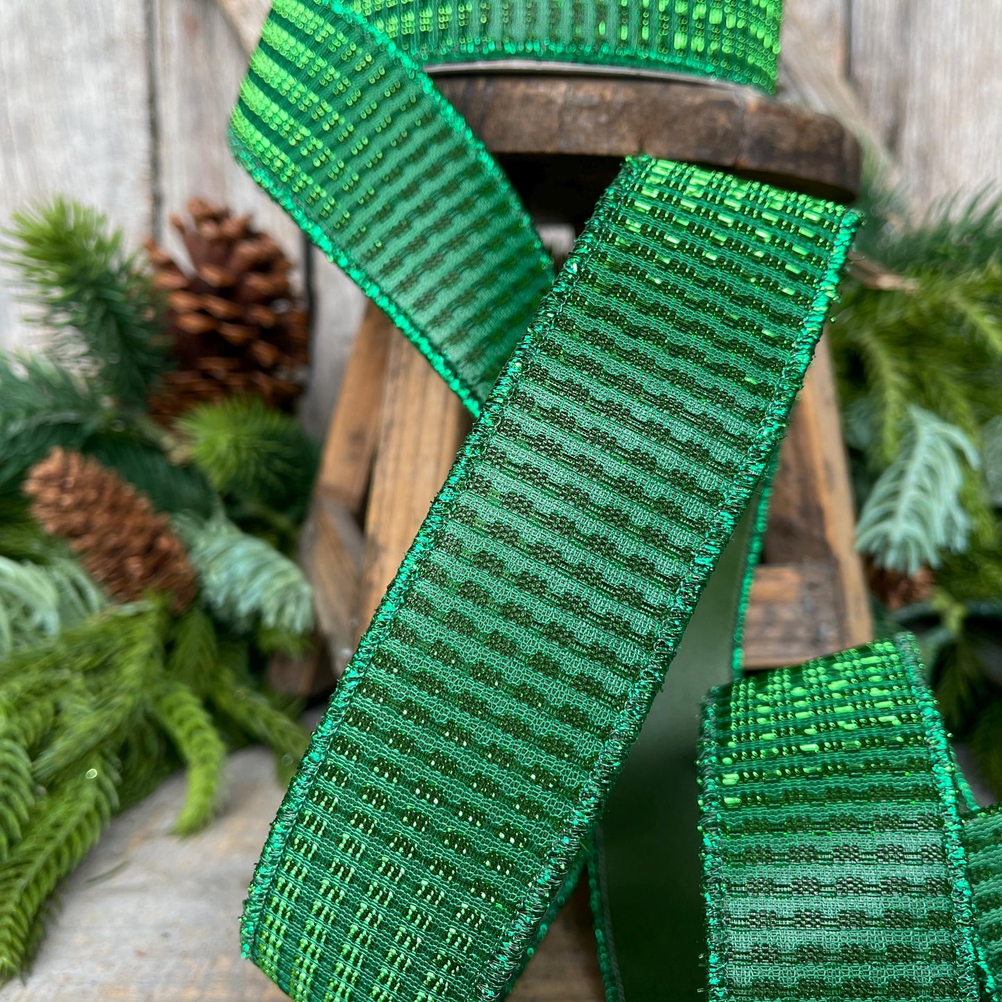 1.5" Emerald Green Ribbon, Christmas Ribbon, Green Ribbon, Christmas Tree RIbbon, Ribbon, Emerald Green Ribbon