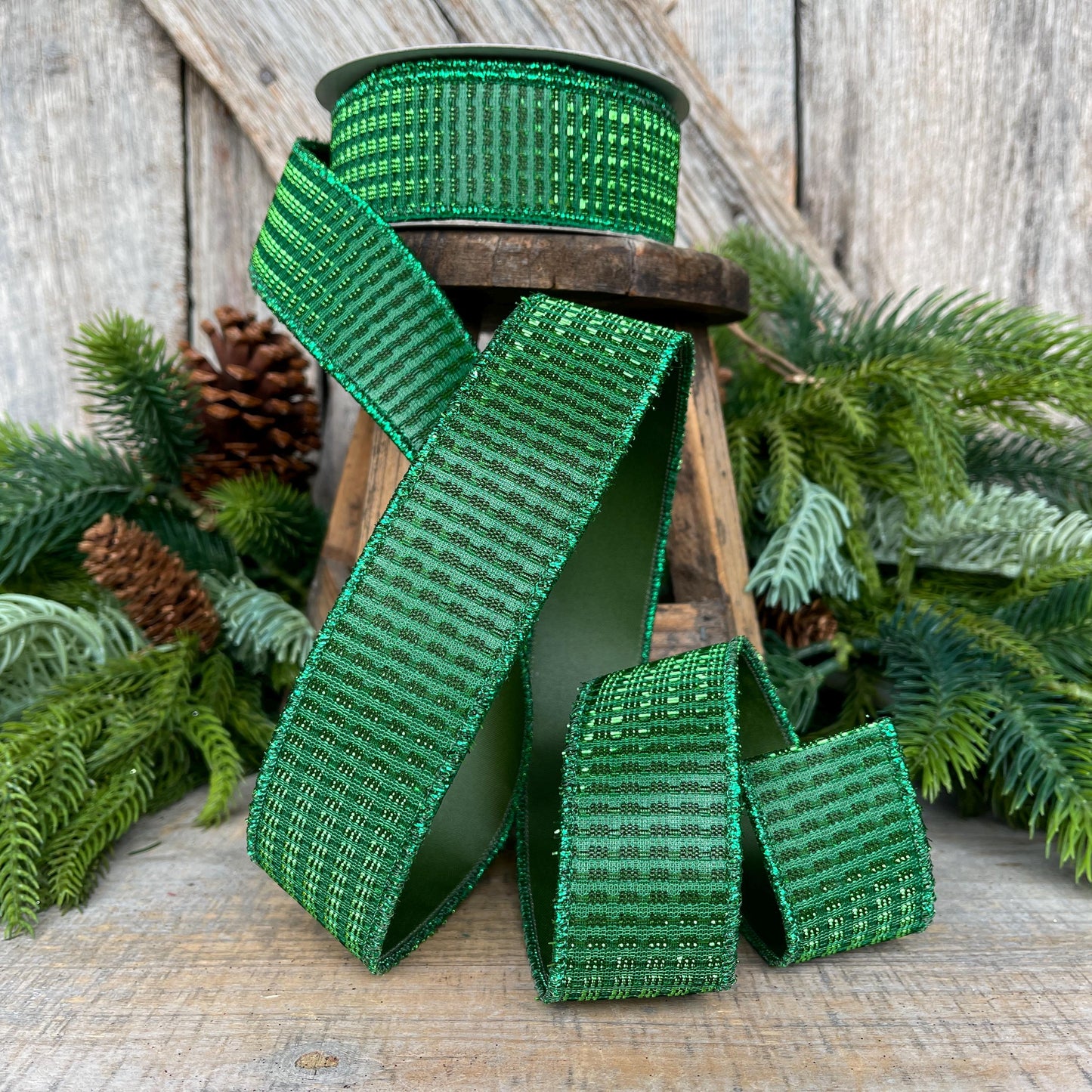 1.5" Emerald Green Ribbon, Christmas Ribbon, Green Ribbon, Christmas Tree RIbbon, Ribbon, Emerald Green Ribbon