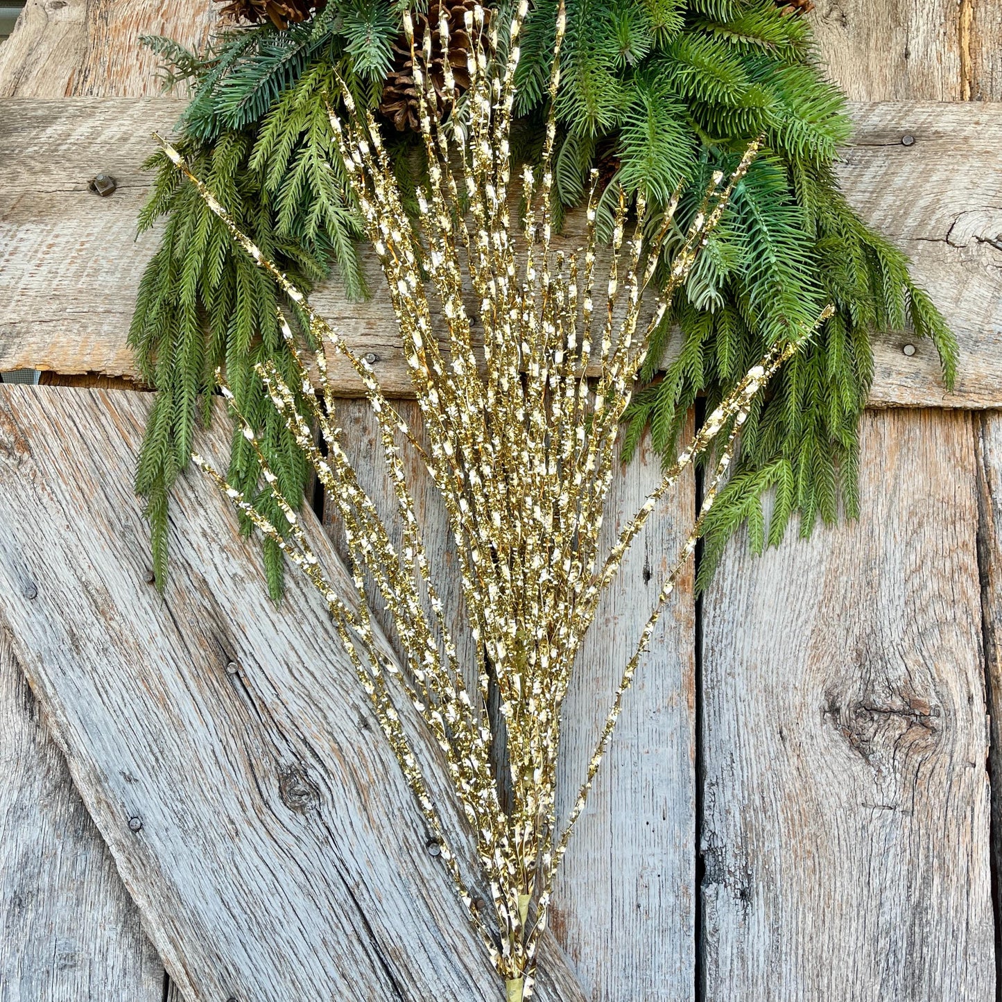 36" Gold Spray, Gold Christmas Spray, Christmas Tree Spray, Christmas Tree Topper Spray, Christmas Picks and Stems, 65316-GOLD