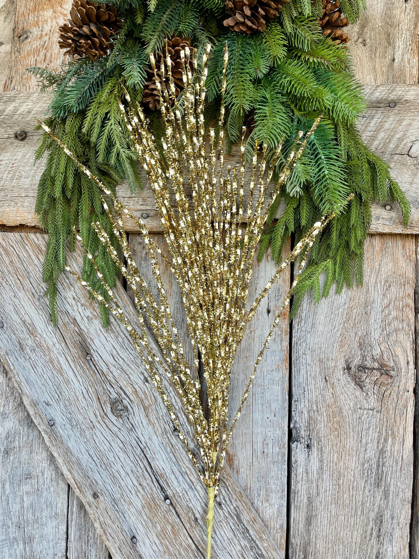 36" Gold Spray, Gold Christmas Spray, Christmas Tree Spray, Christmas Tree Topper Spray, Christmas Picks and Stems, 65316-GOLD